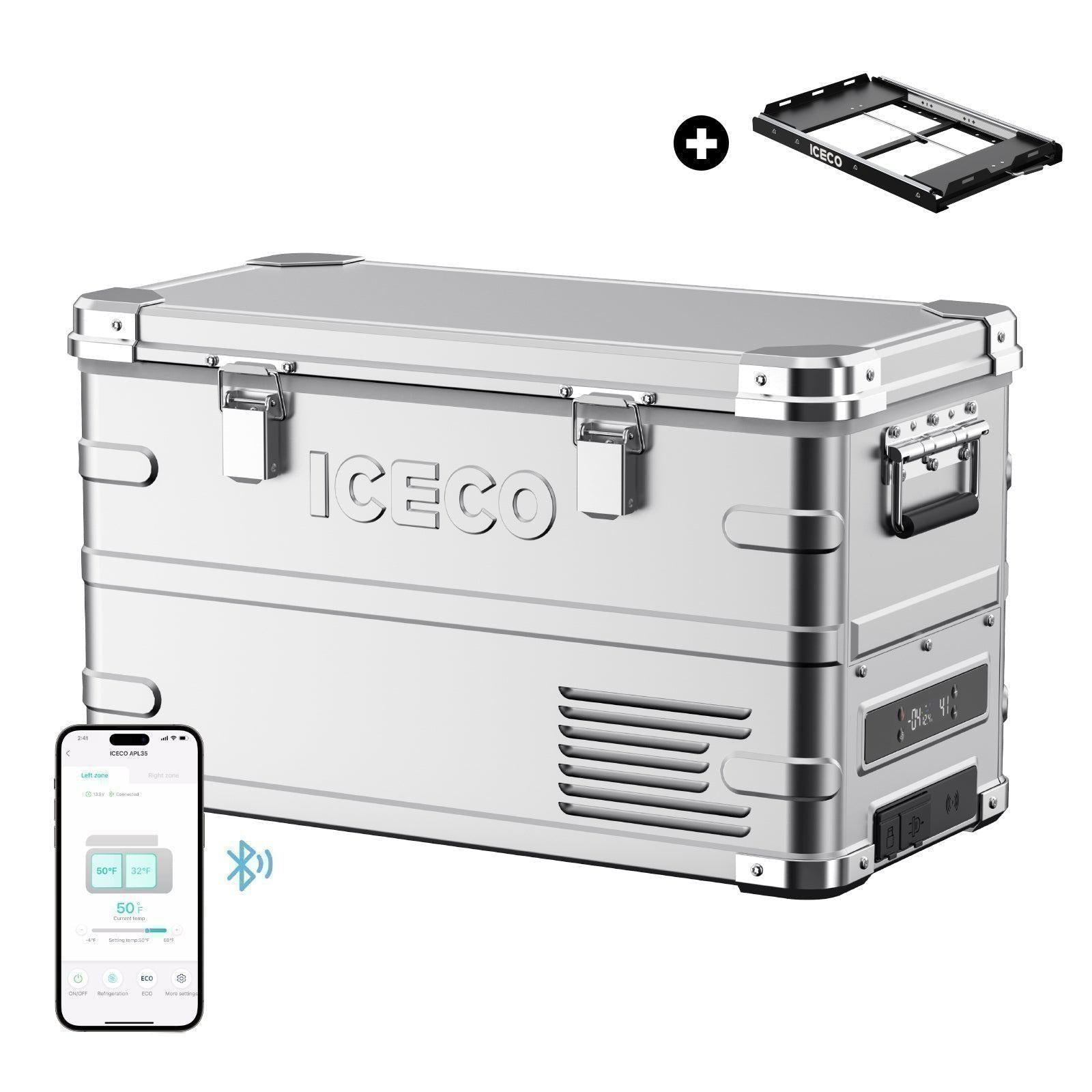 APL35 Ultra-light Dual Zone Aluminum Freezer with Slider | Ship out Mid August-Portable Fridge-www.icecofreezesale.com