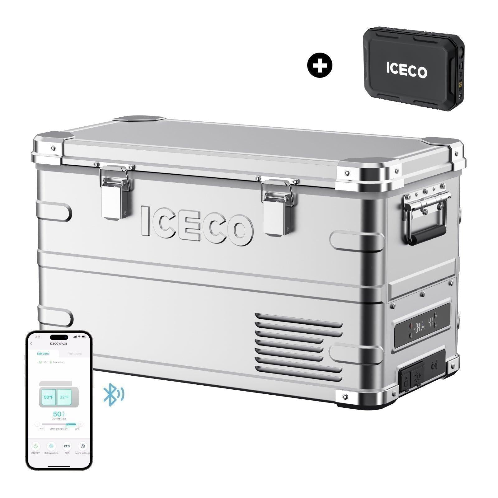 APL35 Ultra-light Dual Zone Aluminum Freezer with Battery | Ship out Mid August-Portable Fridge-www.icecofreezesale.com