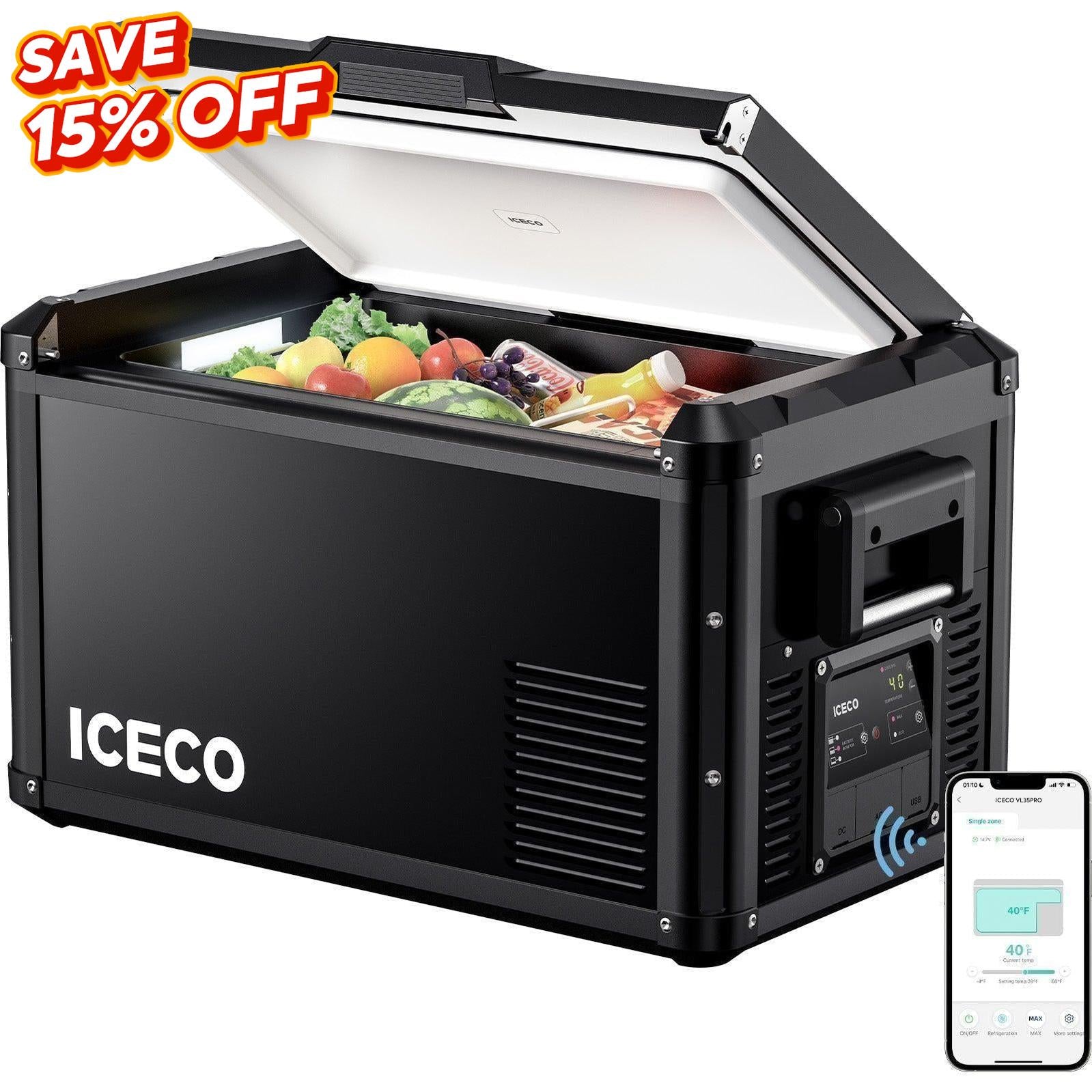 37QT VL35ProS Single Zone Portable Fridge Freezer | ICECO-Portable Fridge-www.icecofreezesale.com