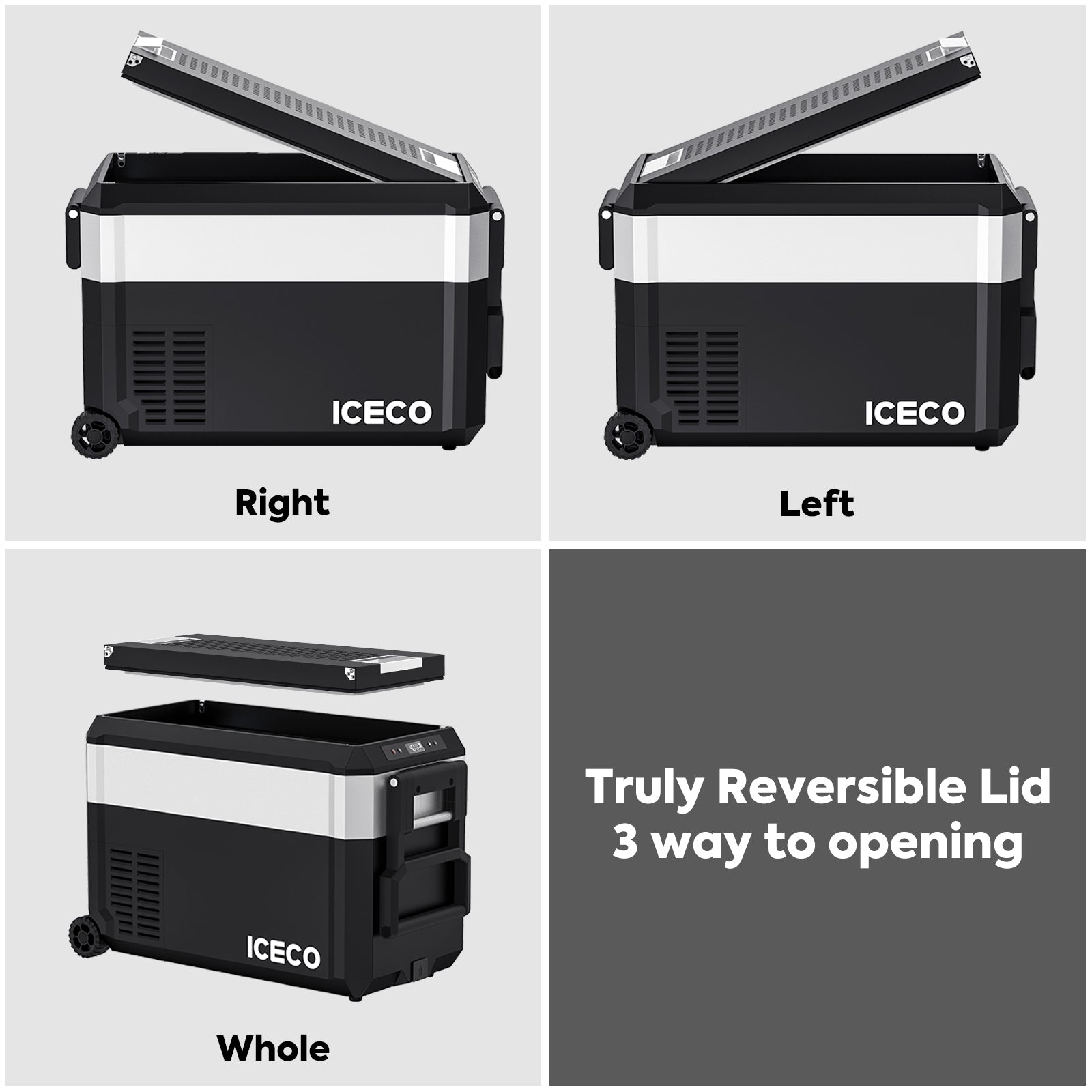 40QT JP40 Pro Dual Zone Wheeled Portable Freezer With Cover | ICECO-Portable Fridge-www.icecofreezesale.com