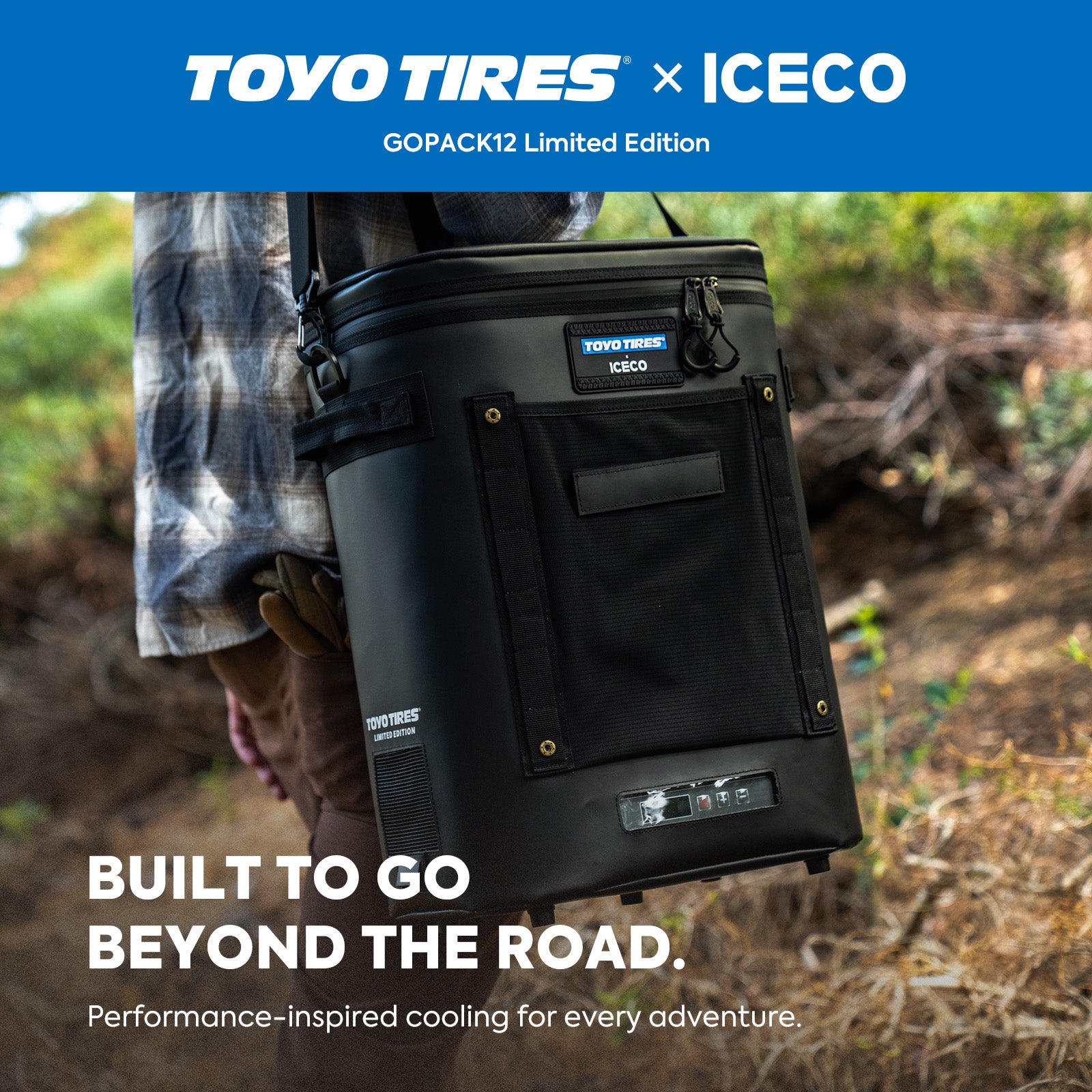 13.5QT GOPACK12 Single Zone 12V Ice-Free Portable Freezer | ICECO × TOYO TIRES® Limited Edition-Portable Fridge-www.icecofreezesale.com