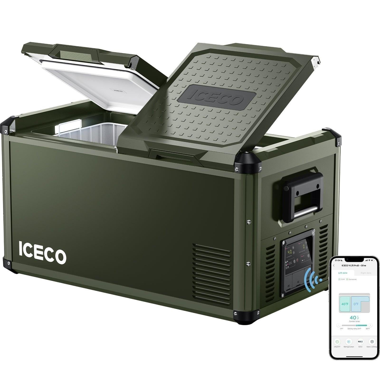79.2QT VL75ProD 12V Robust Freezer With PB1000 Power Station | ICECO-Portable Fridge-www.icecofreezesale.com
