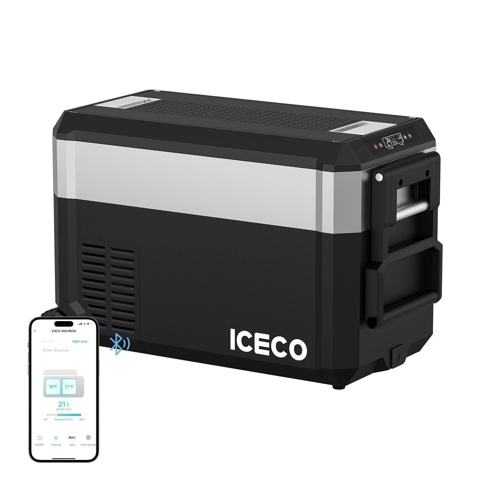 39QT JP40 Pro Dual Zone Wheeled Portable Freezer With Cover | ICECO-Portable Fridge-www.icecofreezesale.com