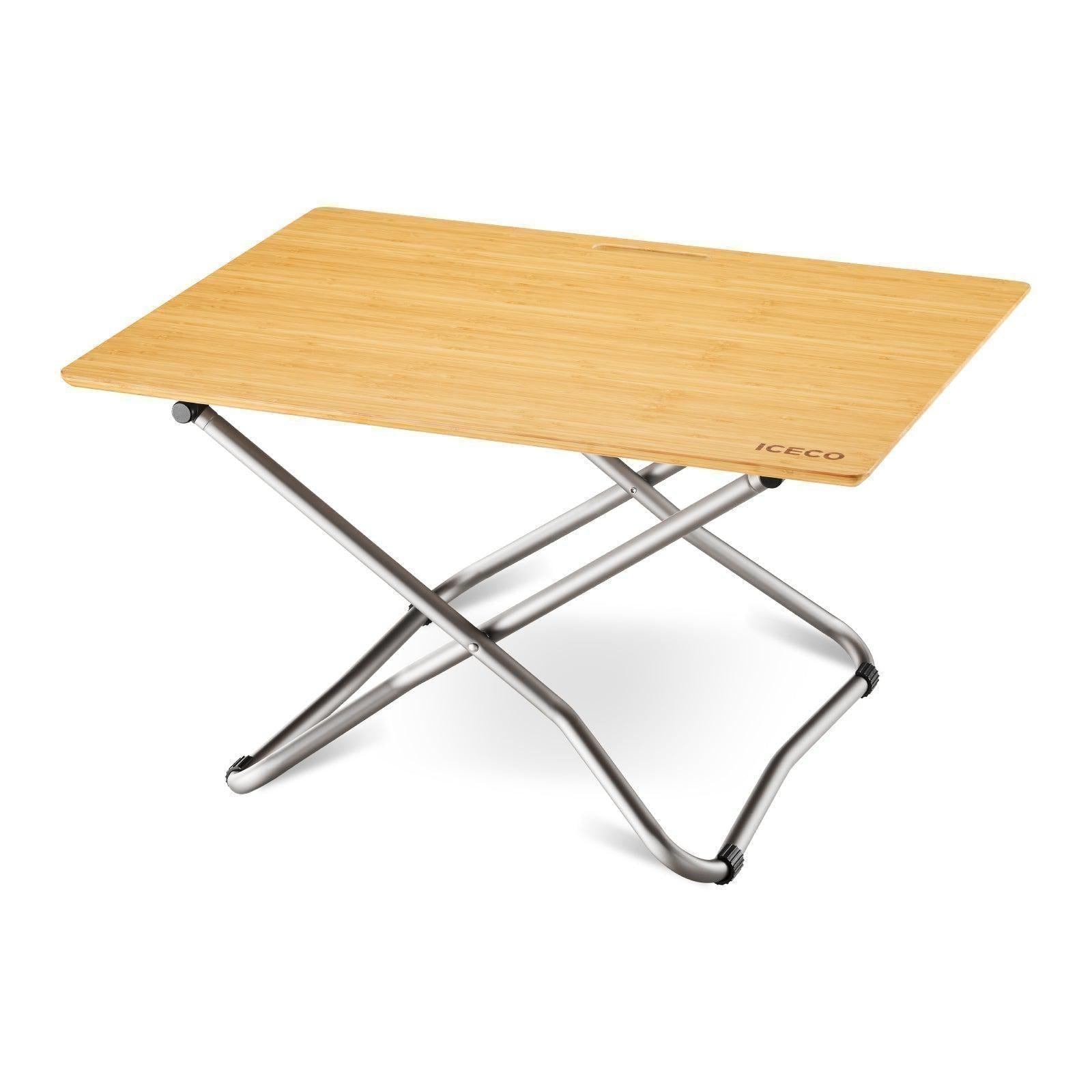 New! Portable Folding Bamboo Camping Table with Storage Bag | ICECO-Camping Chair-www.icecofreezesale.com