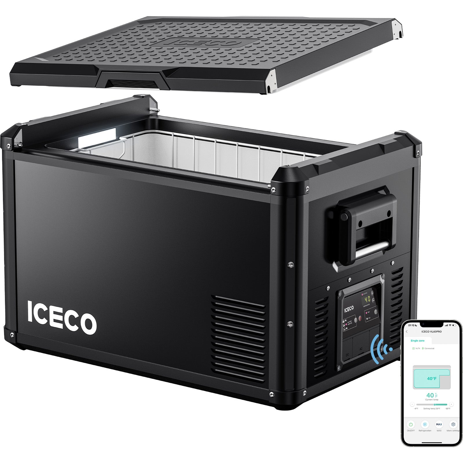 63.4QT VL60ProS Single Zone Portable Fridge Electric Cooler | ICECO-Portable Fridge-www.icecofreezesale.com
