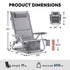 Bora 5-Position Reclining Folding Beach Chair with Headrest for Adults | ICECO-Outdoor Gear-www.icecofreezesale.com