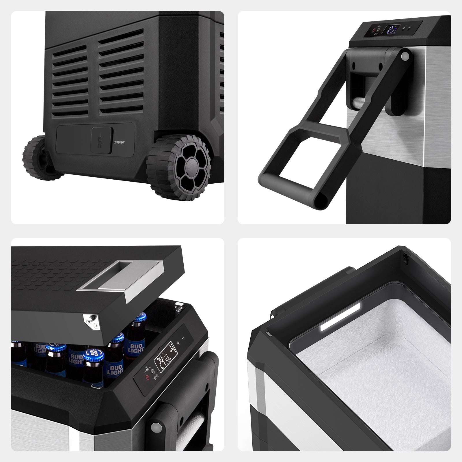 JP40Pro Wheeled Portable Freezer with Magnetic Battery | ICECO-Portable Fridge-www.icecofreezesale.com