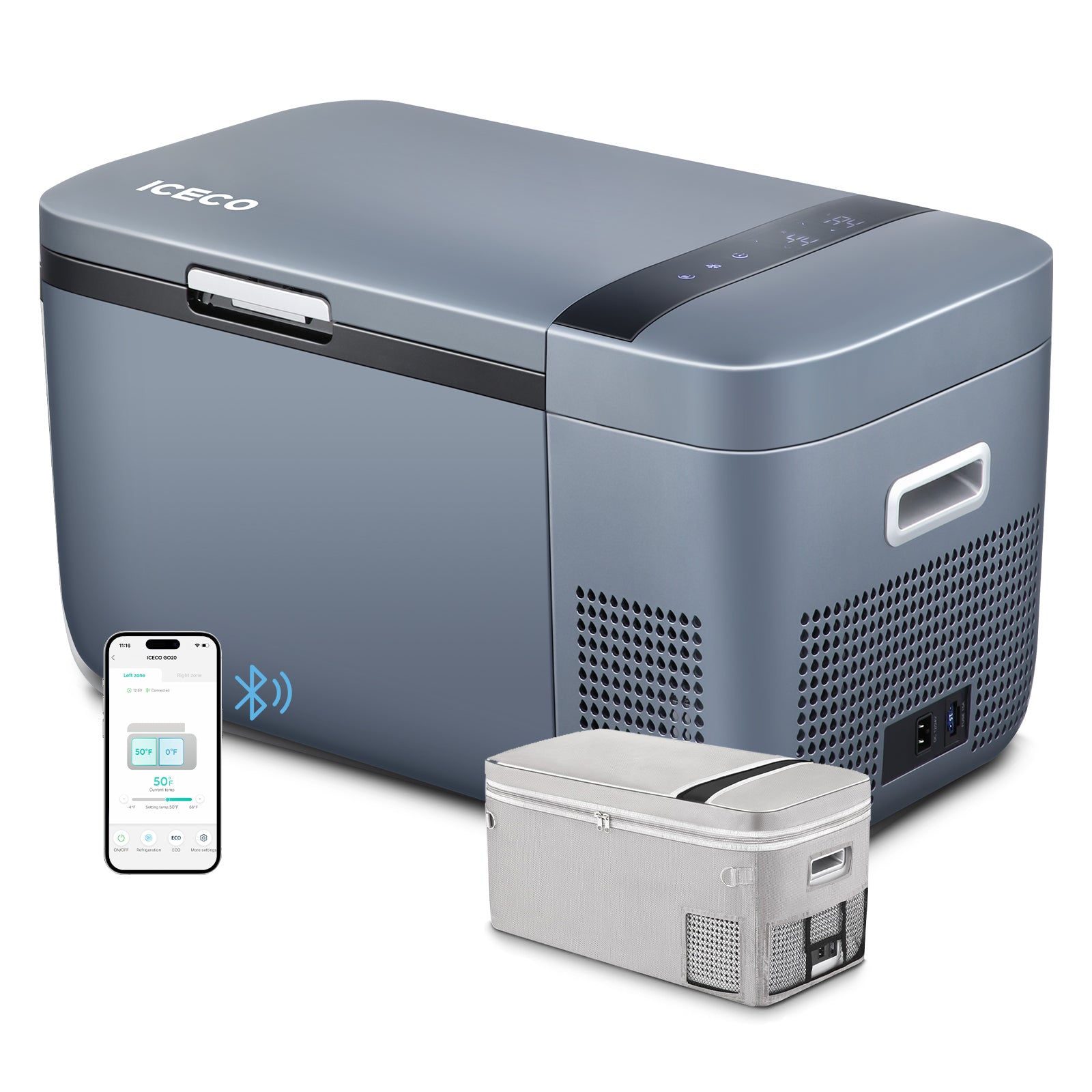21QT GO20 Dual Zone Portable Fridge Car Freezer | ICECO-Portable Fridge-www.icecofreezesale.com