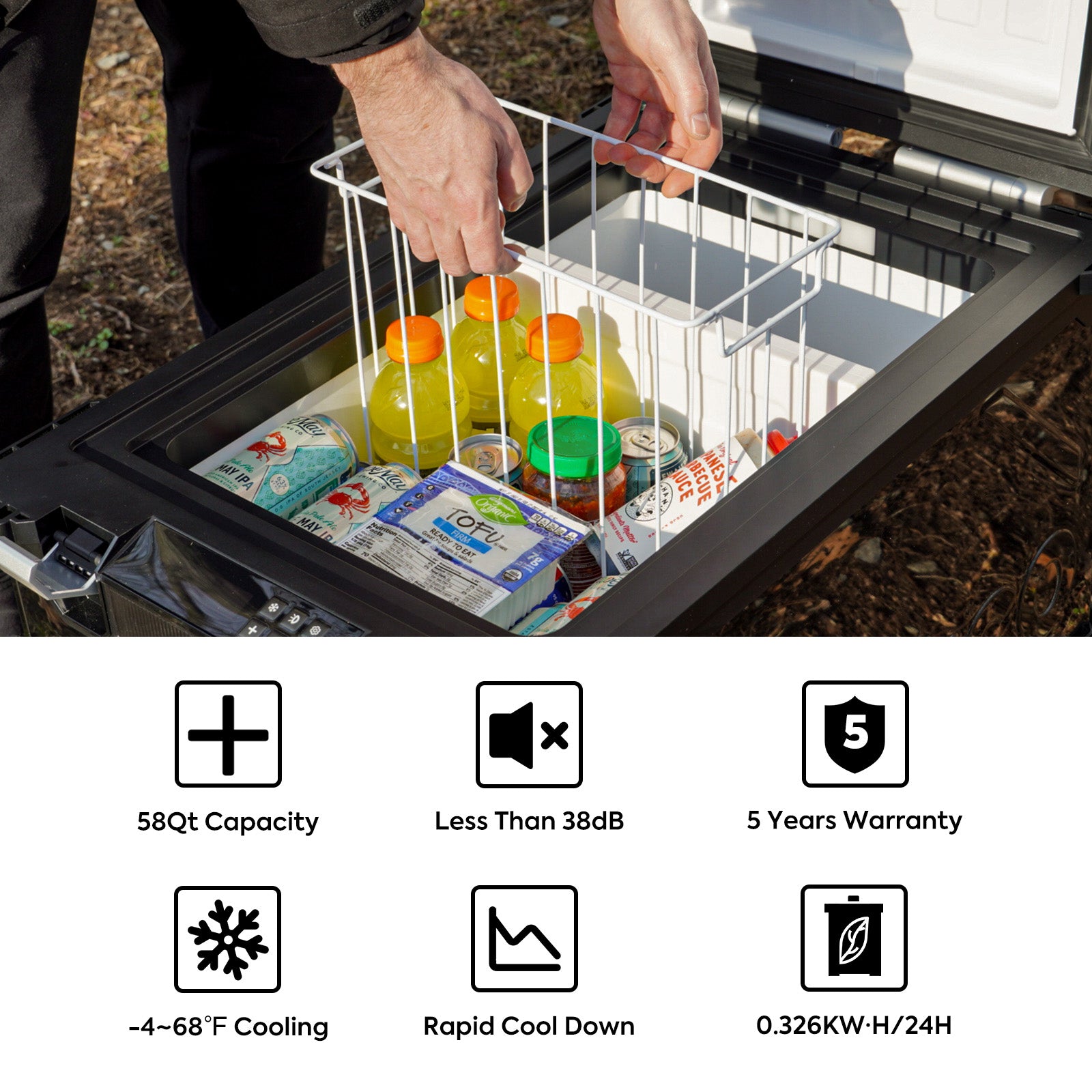 58QT APL55 Dual Zone 12 Volt Fridge Freezer-Portable Fridge-www.icecofreezesale.com