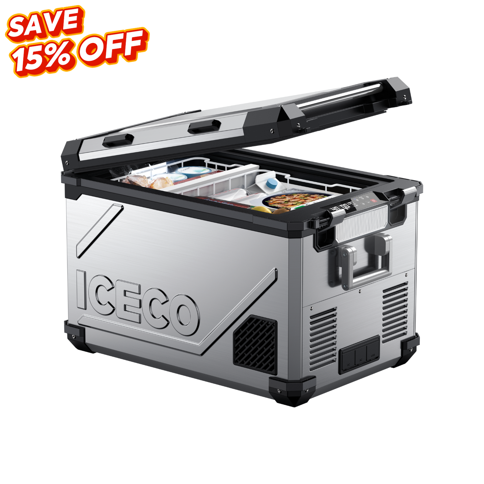 58QT APL55 Dual Zone 12 Volt Fridge refrigerator | ICECO-Portable Fridge-www.icecofreezesale.com
