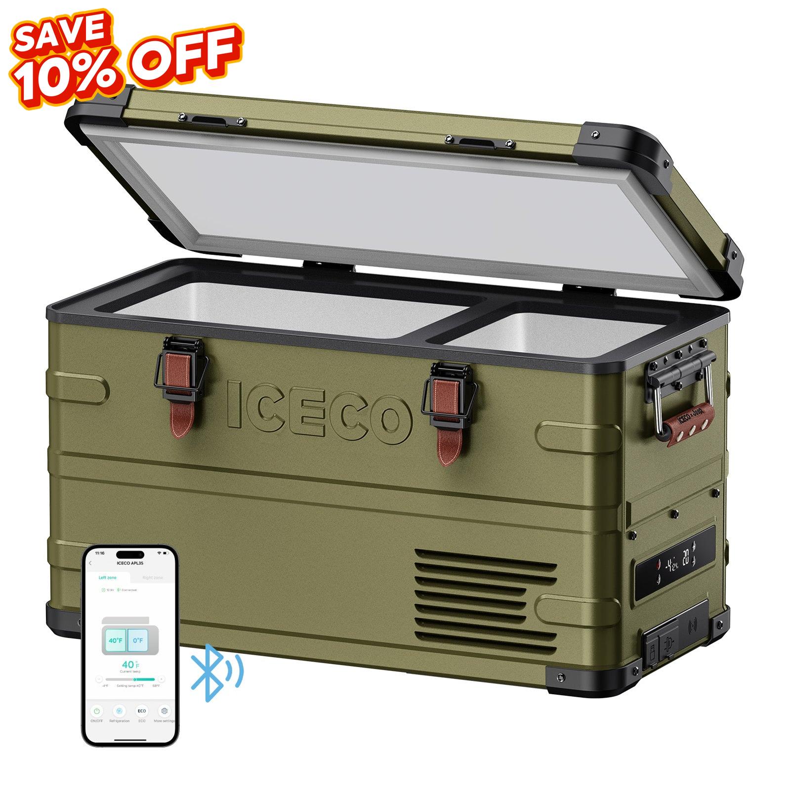 37QT APL35 Ultralight Dual Zone Aluminum Freezer | ICECO × JEEP® APL35 Limited Edition-Portable Fridge-www.icecofreezesale.com