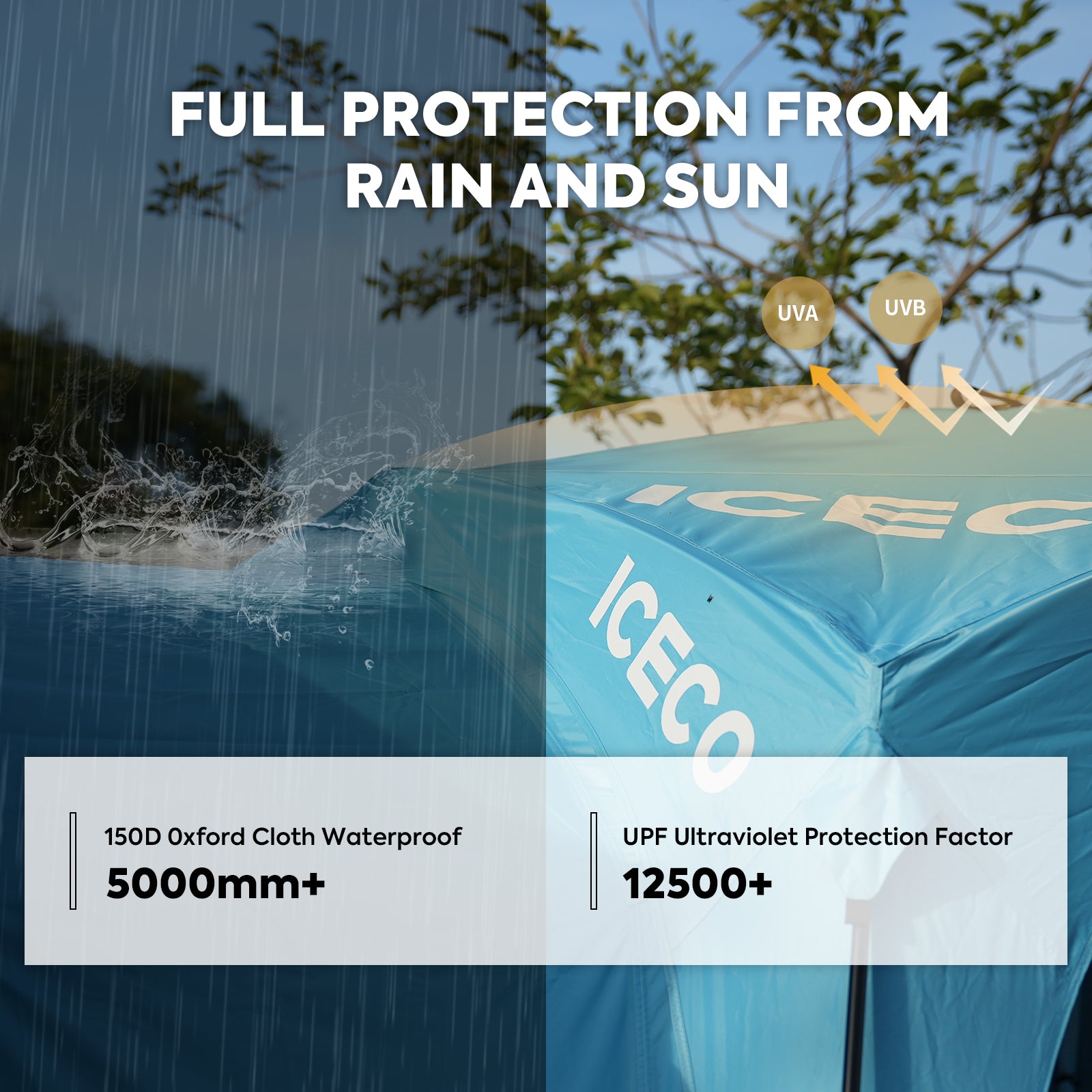 4-8 Persons Easy Setup Canopy Tent with UPF50+ Sun Shelter | ICECO-Outdoor Gear-www.icecofreezesale.com