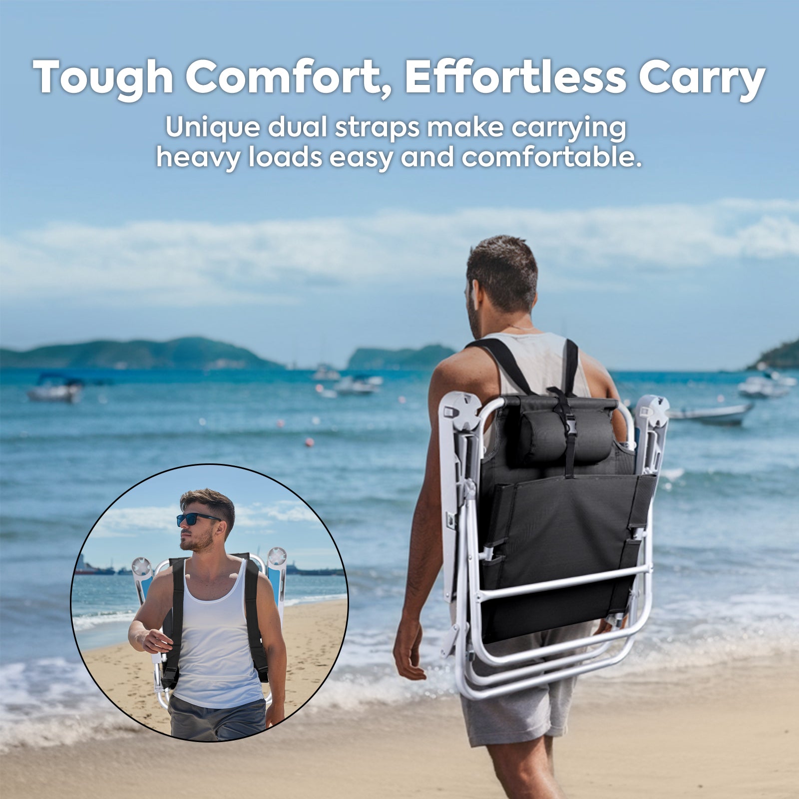 BC75 Extra-Wide Backpack Beach Chair | ICECO-www.icecofreezesale.com