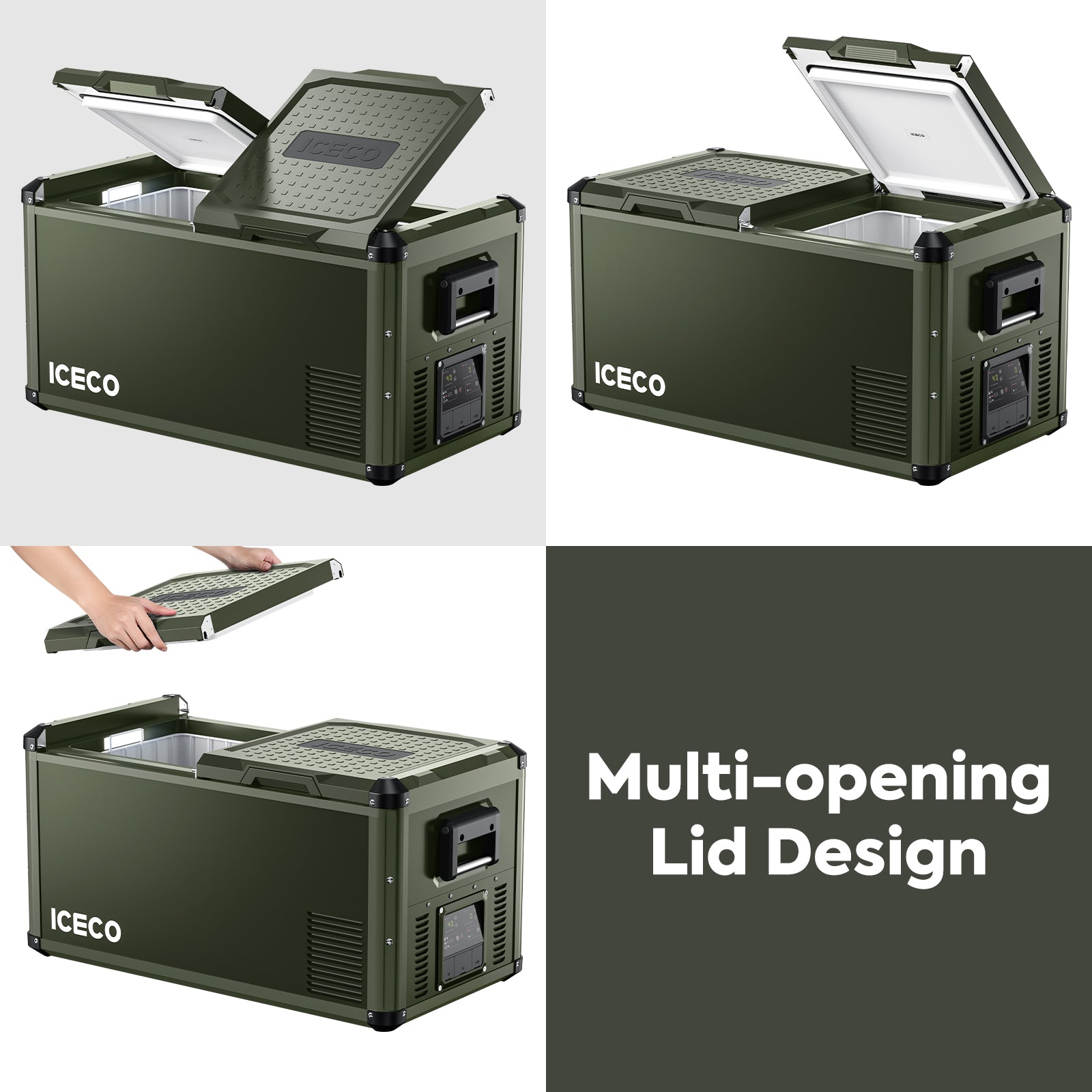 79.2QT VL75ProD Olive 12V Heavy Duty Metal Fridge Freezer| ICECO-Portable Fridge-www.icecofreezesale.com