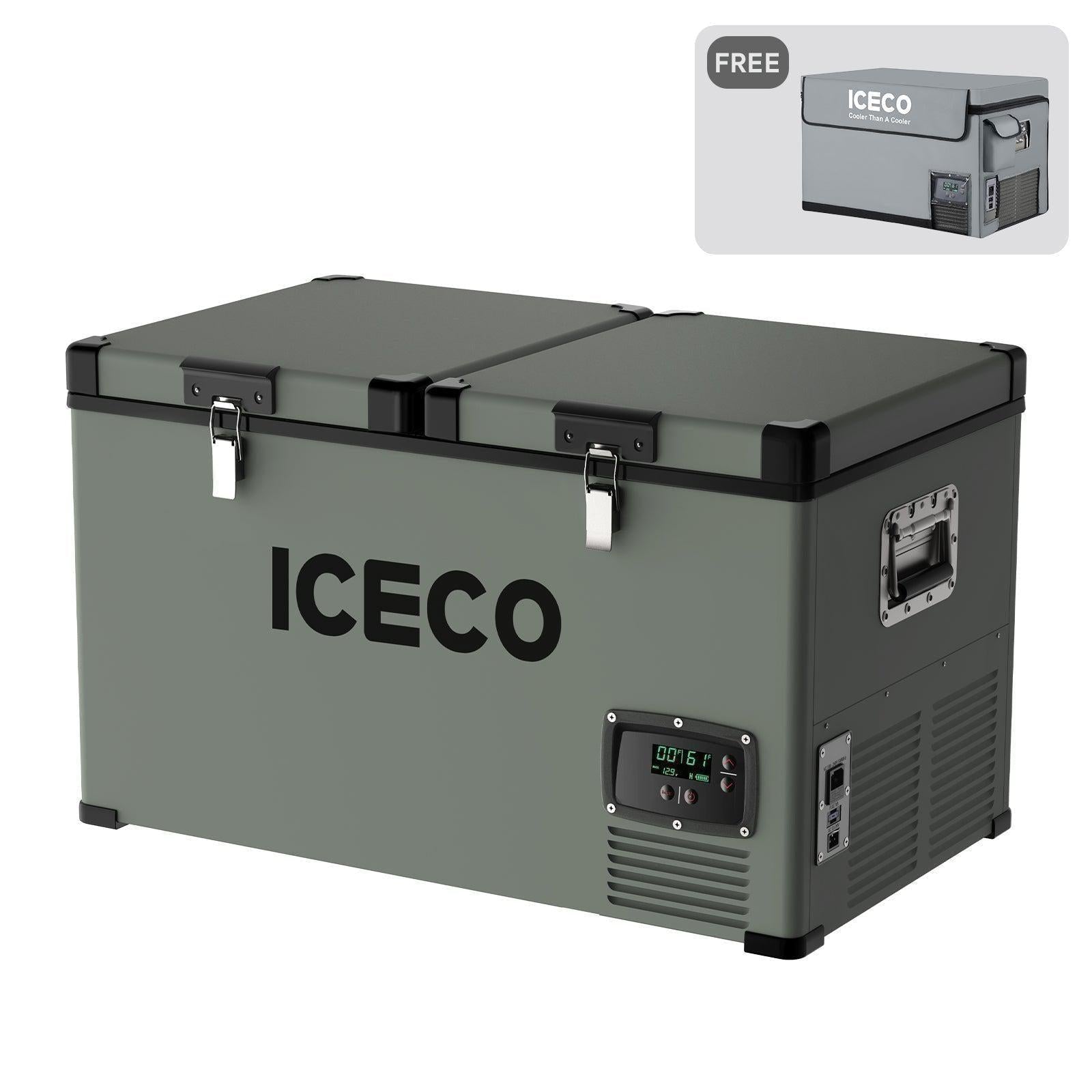 ICECO VL60 Dual Zone Fridge Freezer with Cover| ICECO-Portable Fridge-www.icecofreezesale.com