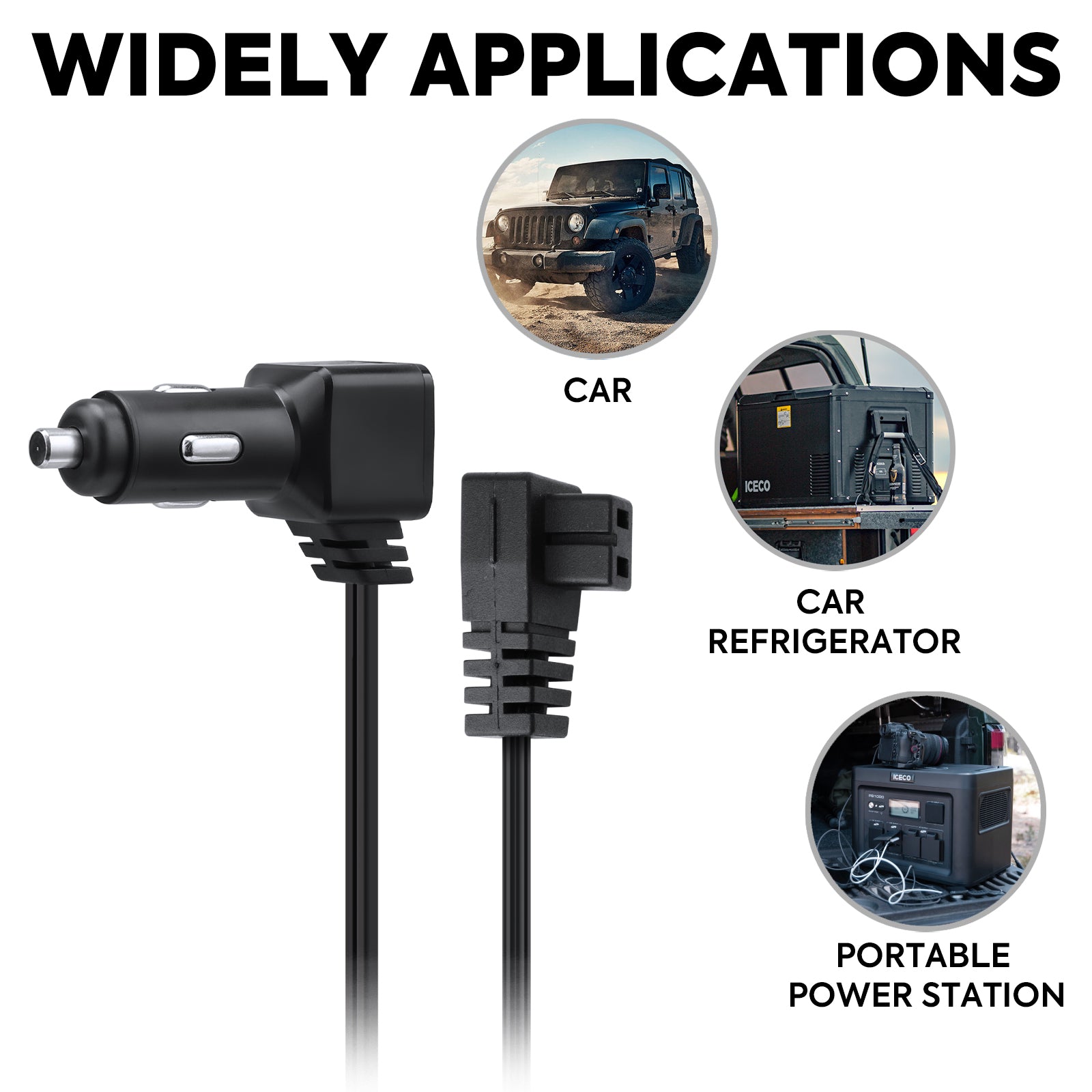 12 Volt Male Cigarette Lighter Plug for ICECO APL20/APL35 Freezer-accessories-www.icecofreezesale.com