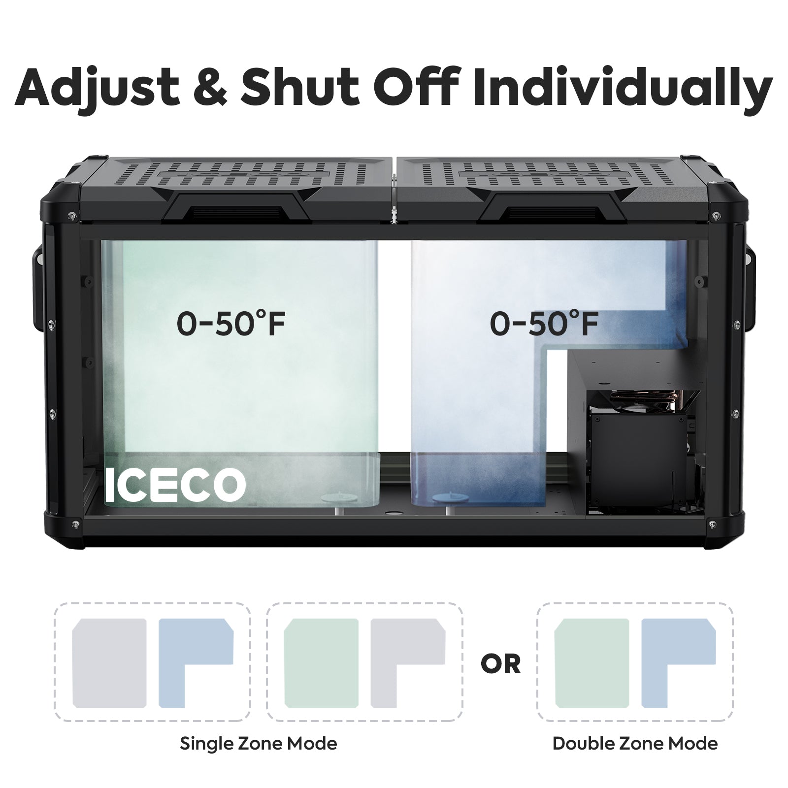 95QT VL90ProD Dual Zone RV 12 volt Fridge Freezer | ICECO-Portable Fridge-www.icecofreezesale.com