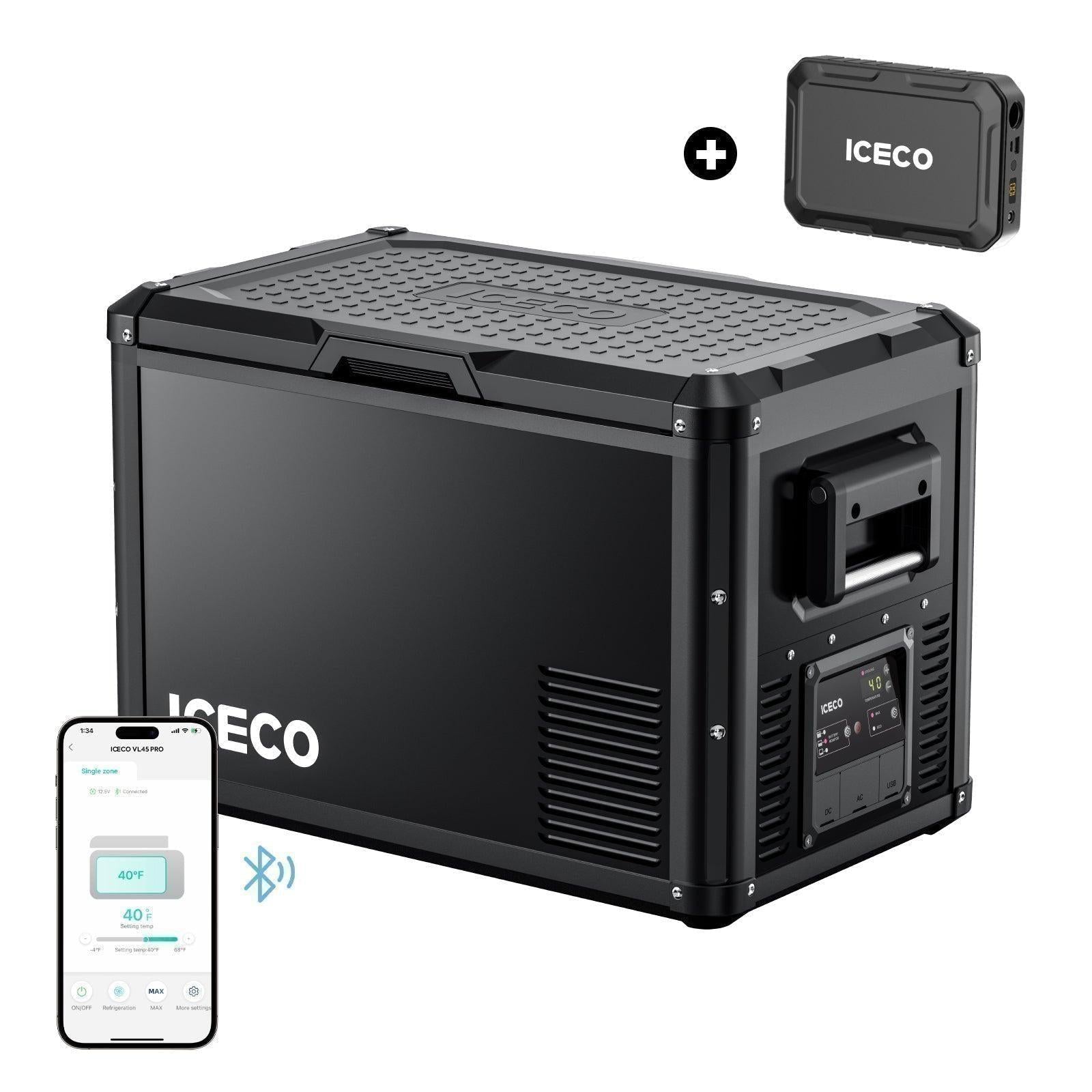 47.5QT VL45ProS Portable Single Zone Fridge With Magnetic Power Bank | ICECO-Portable Fridge-www.icecofreezesale.com