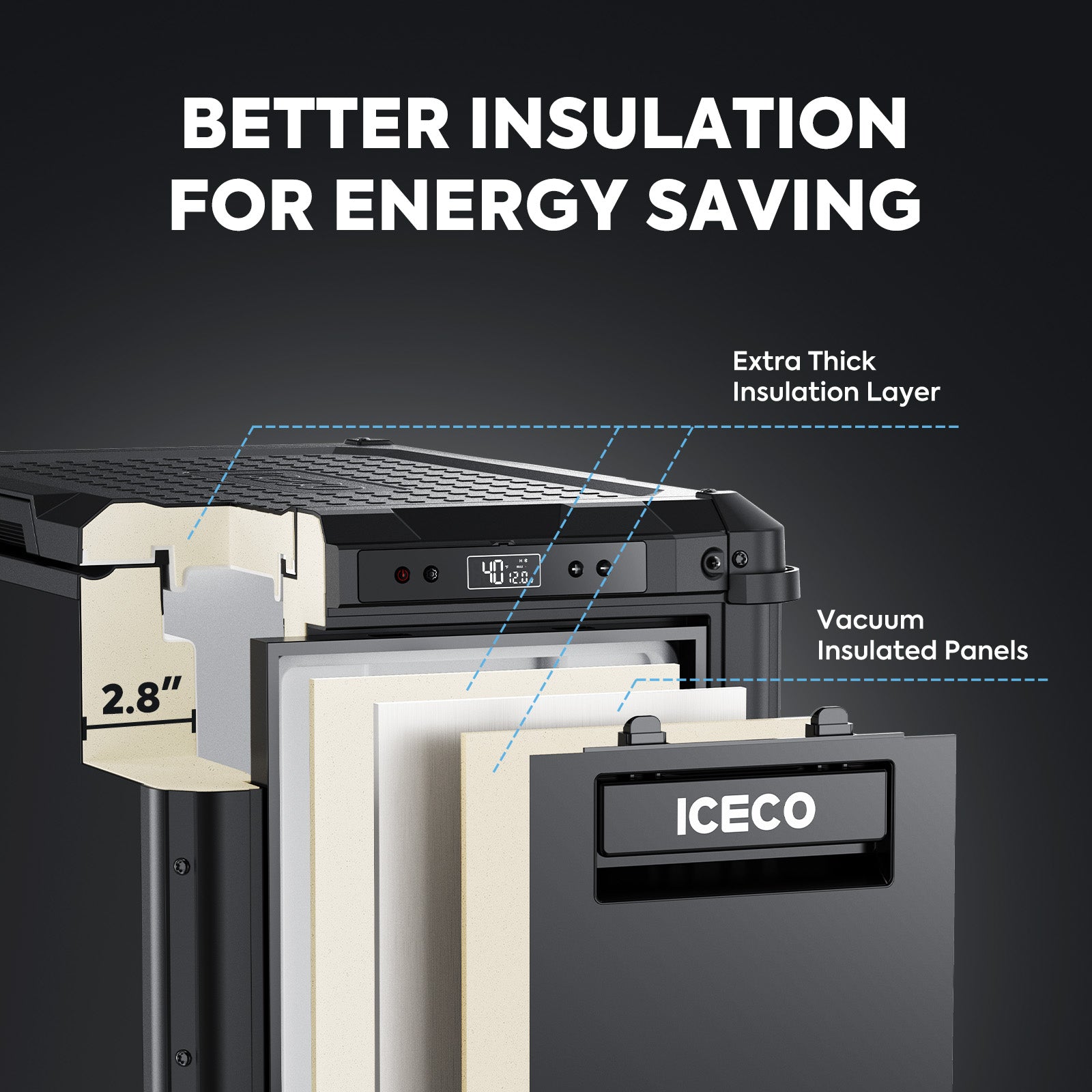 44.4QT VL45PLUS 3 Ways Access Fridge Freezer | ICECO Ship out Late August-Portable Fridge-www.icecofreezesale.com