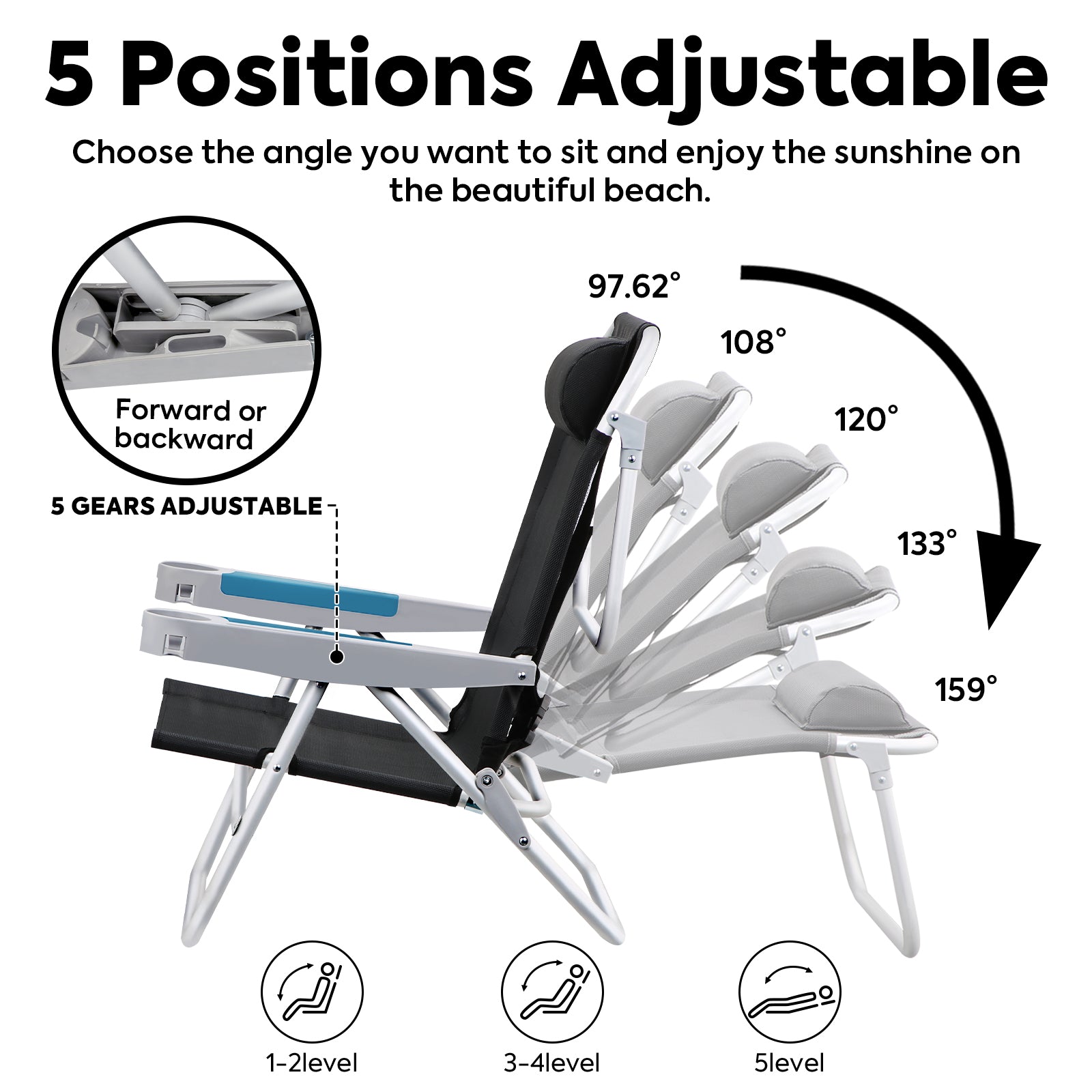 BC75 Extra-Wide Backpack Beach Chair | ICECO-www.icecofreezesale.com