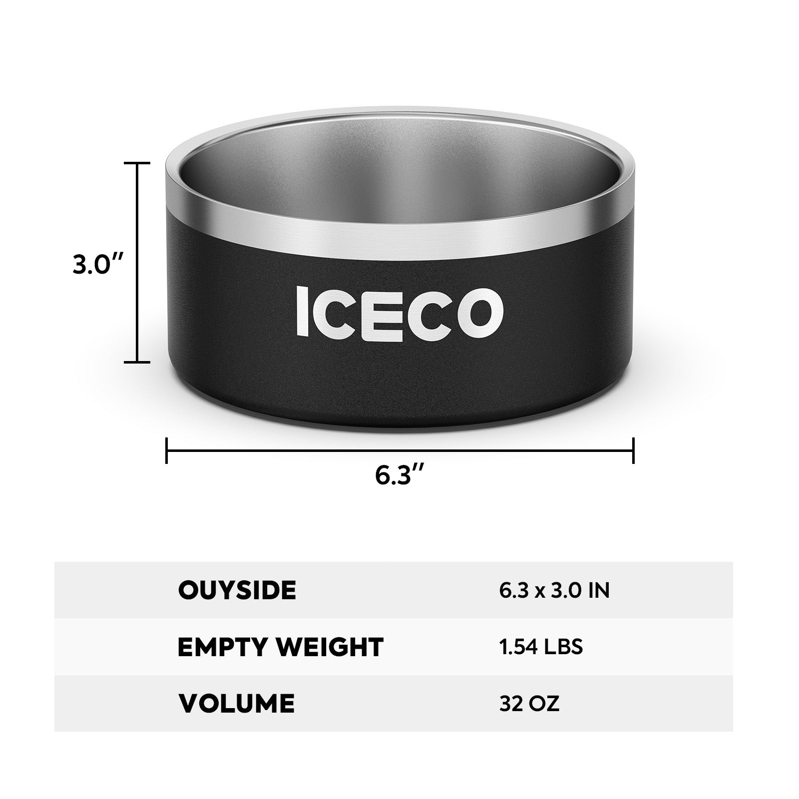 Rust-proof Stainless Steel Pet Bowl | ICECO-accessories-www.icecofreezesale.com