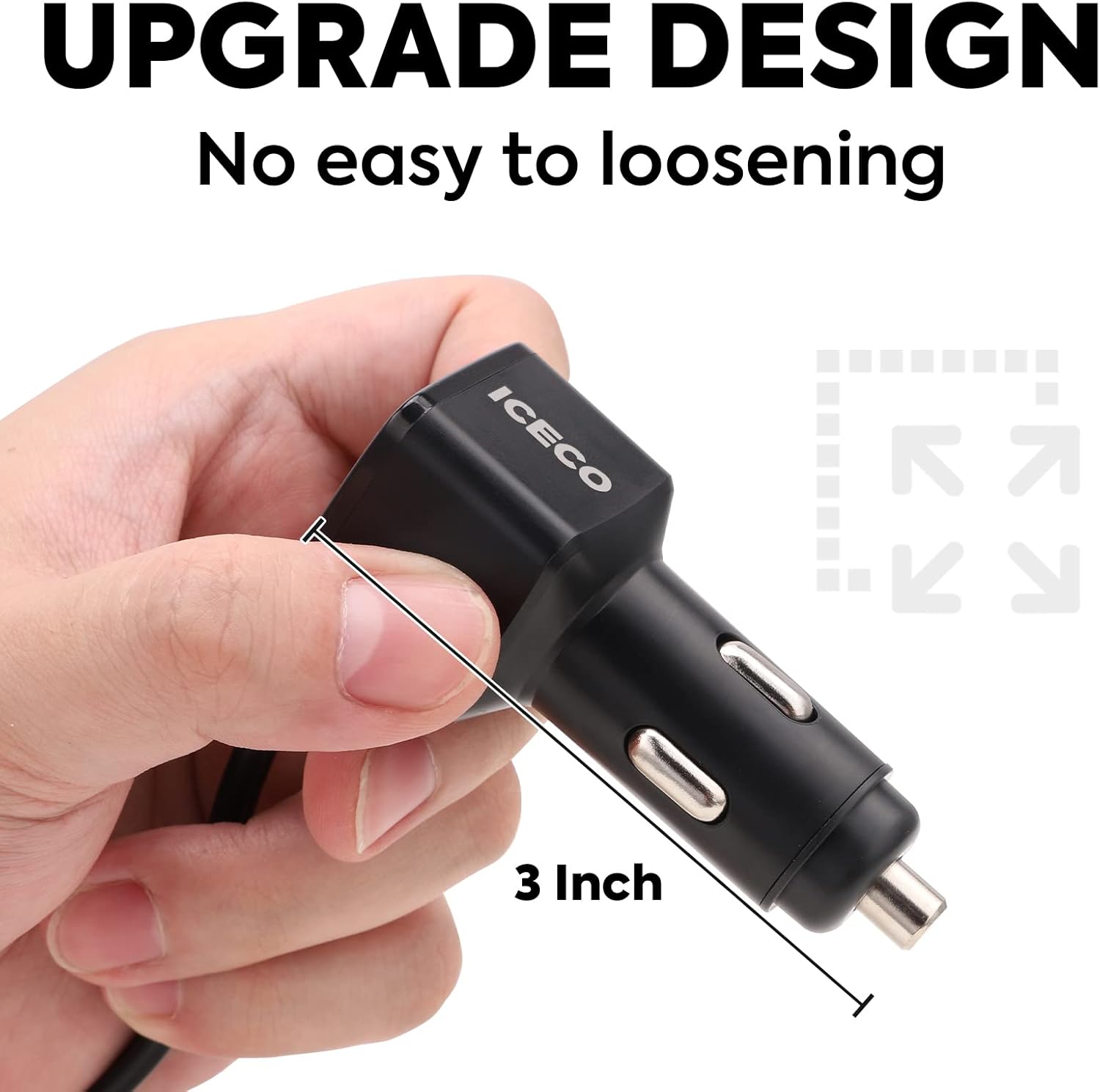 12 Volt Male Cigarette Lighter Plug for ICECO APL20/APL35 Freezer-accessories-www.icecofreezesale.com