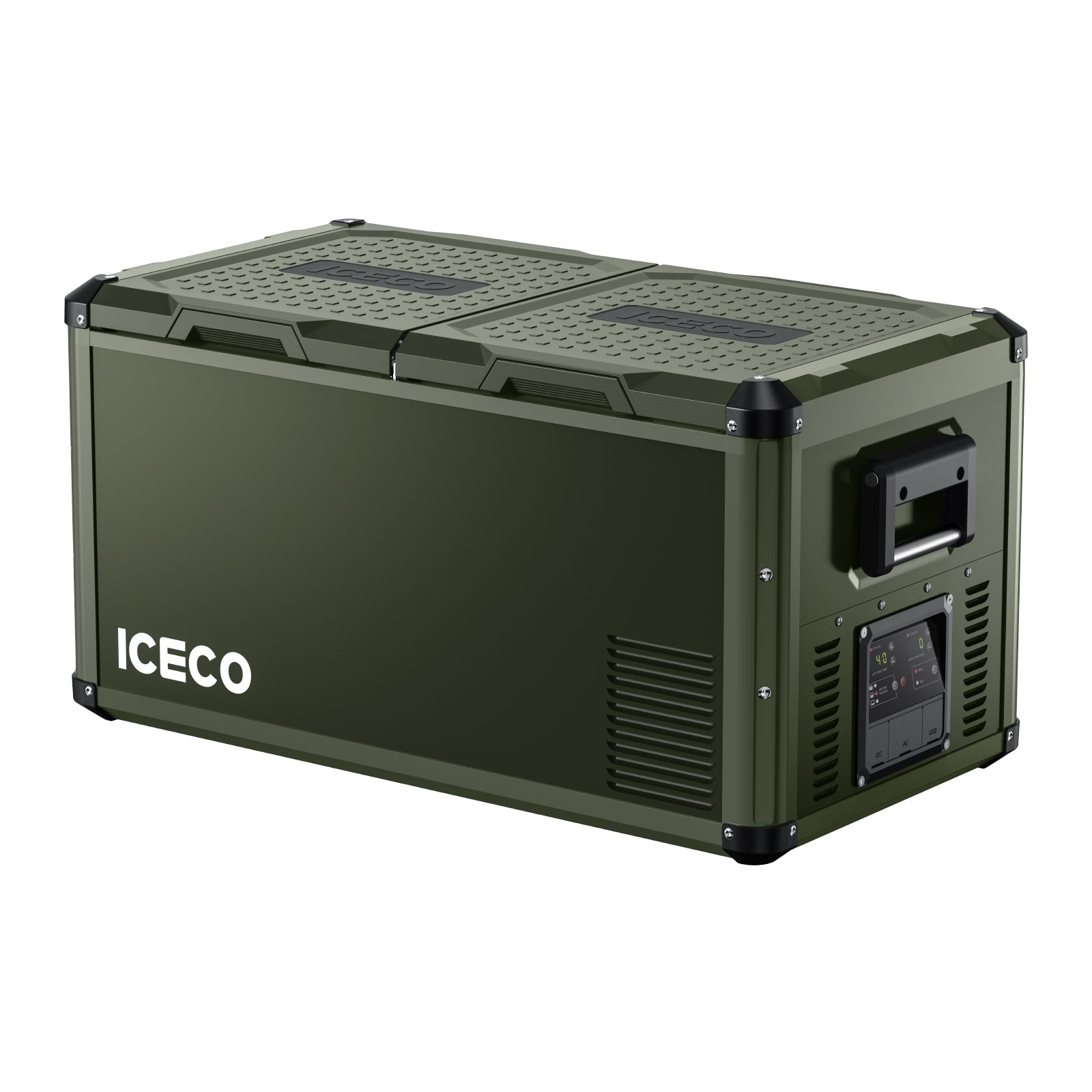 79.2QT VL75ProD Olive 12V Heavy Duty Metal Fridge Freezer| ICECO-Portable Fridge-www.icecofreezesale.com