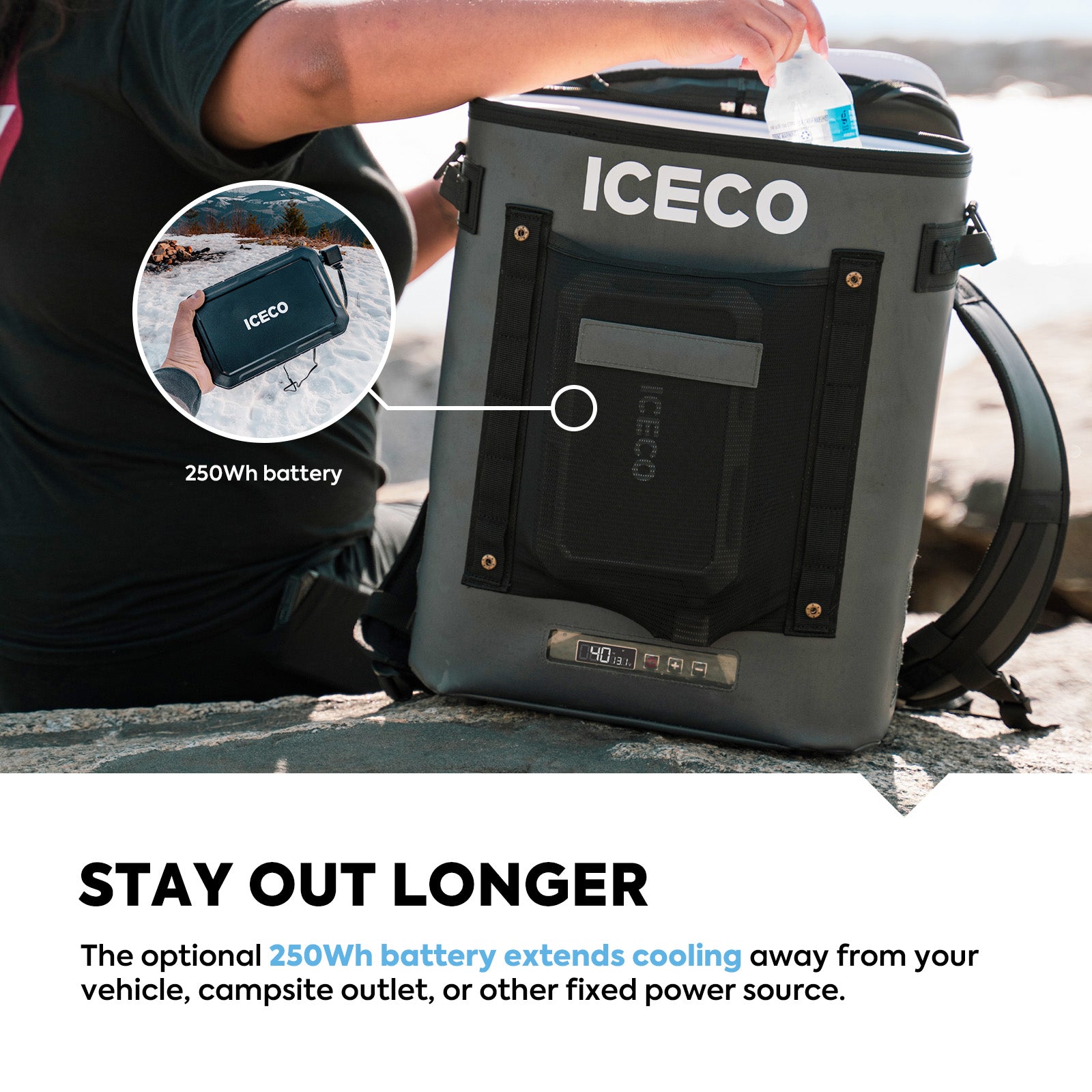 13.5QT GOPACK12 Single Zone 12V Ice-Free Portable Freezer | ICECO-Portable Fridge-www.icecofreezesale.com