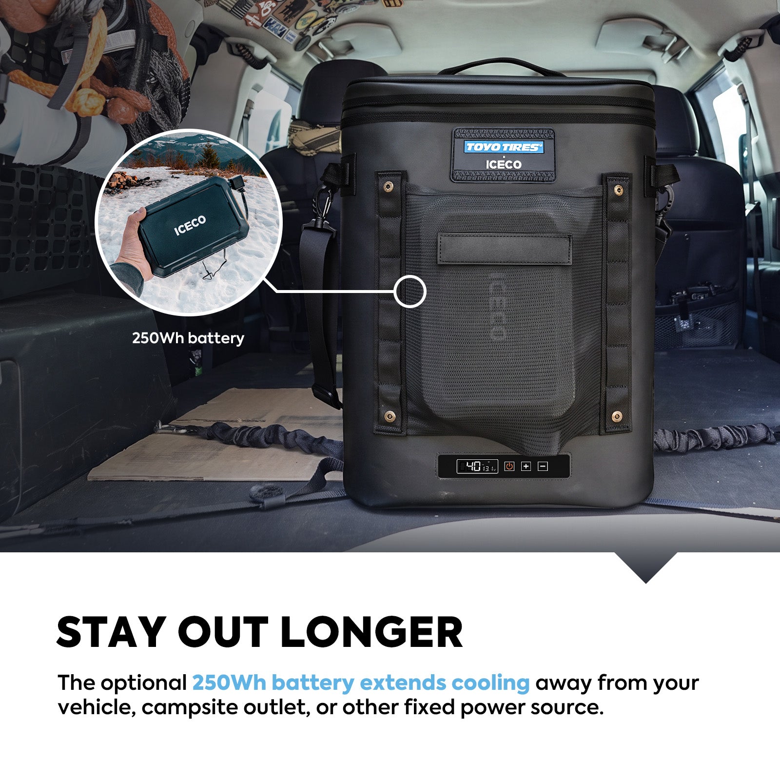 13.5QT GOPACK12 Single Zone 12V Ice-Free Portable Freezer | ICECO × TOYO TIRES® Limited Edition-Portable Fridge-www.icecofreezesale.com