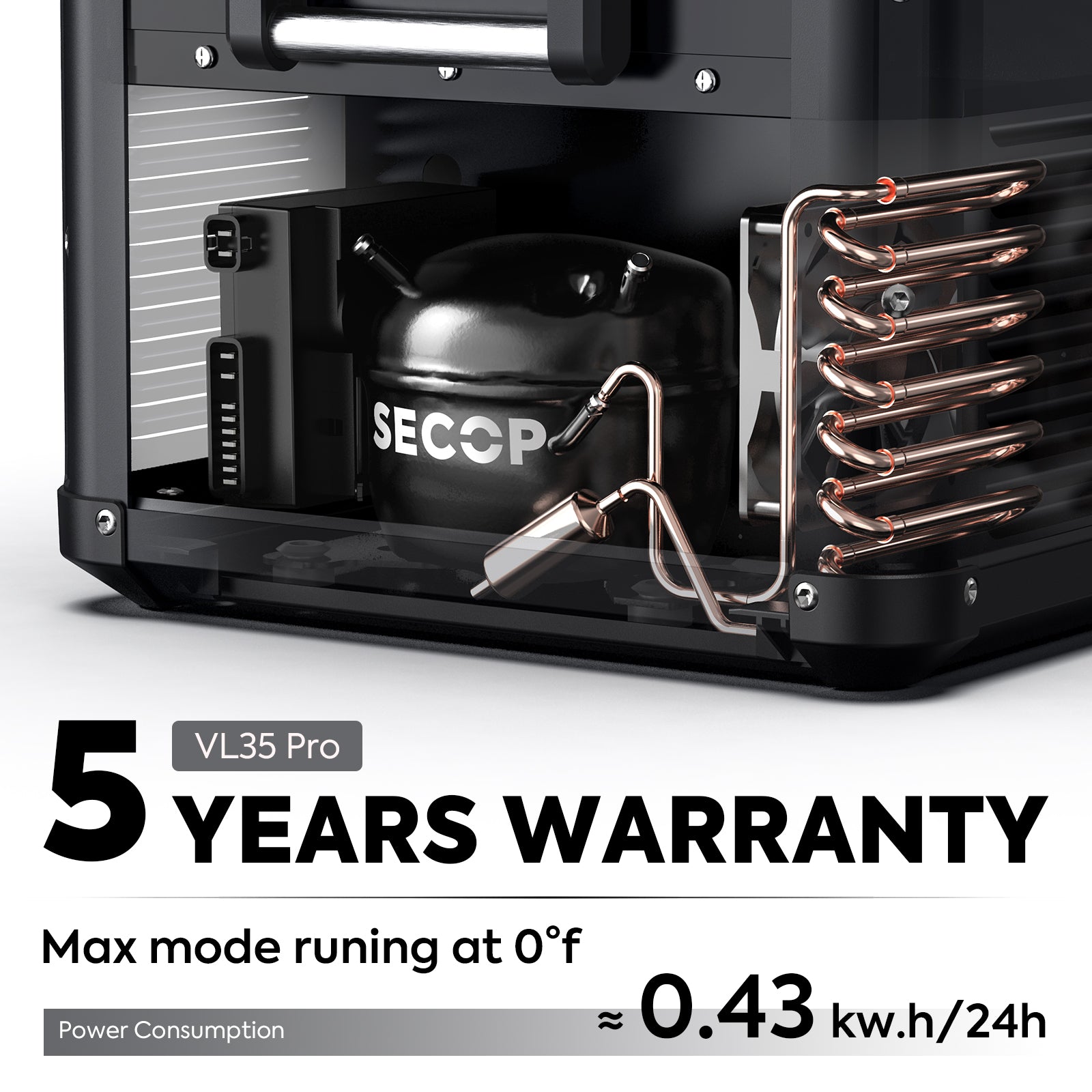 37QT VL35ProS With Cover Portable Fridge Electric Cooler | ICECO-Portable Fridge-www.icecofreezesale.com