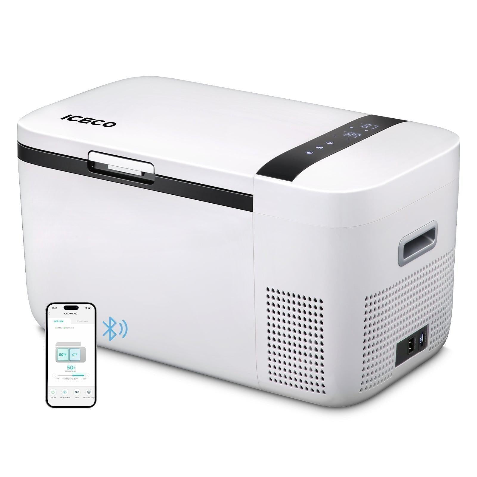 21QT GO20 Dual Zone 12V Portable Freezer (White) | ICECO-Portable Fridge-www.icecofreezesale.com