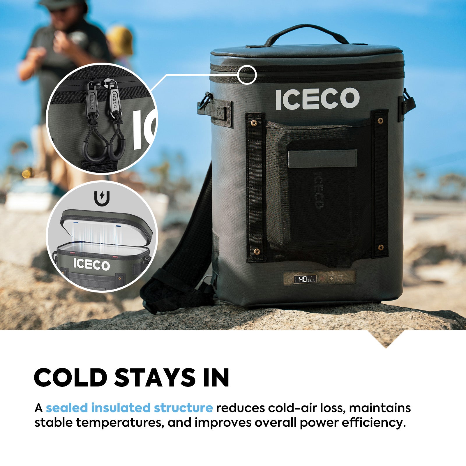 13.5QT GOPACK12 Single Zone 12V Ice-Free Portable Freezer | ICECO-Portable Fridge-www.icecofreezesale.com