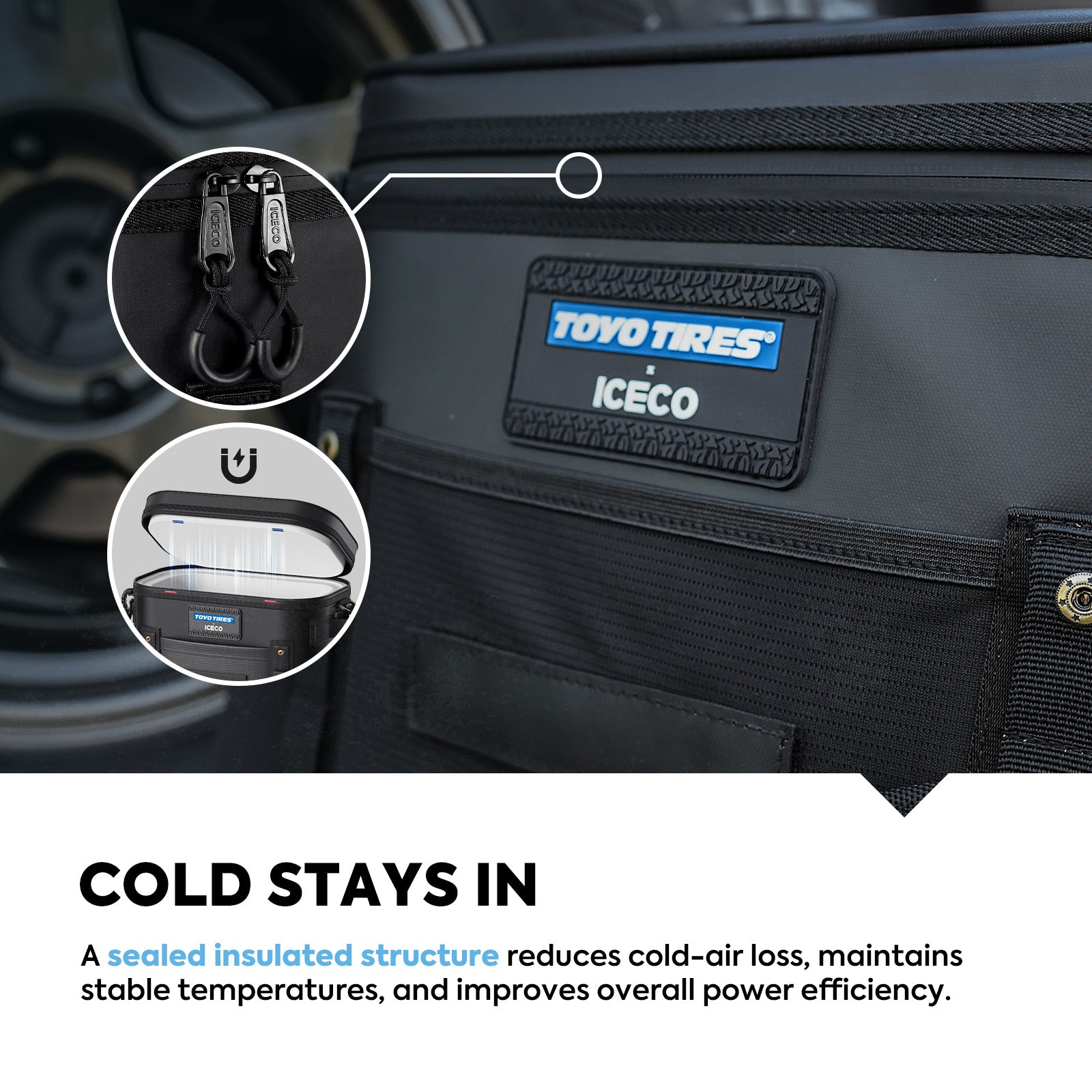13.5QT GOPACK12 Single Zone 12V Ice-Free Portable Freezer | ICECO × TOYO TIRES® Limited Edition-Portable Fridge-www.icecofreezesale.com
