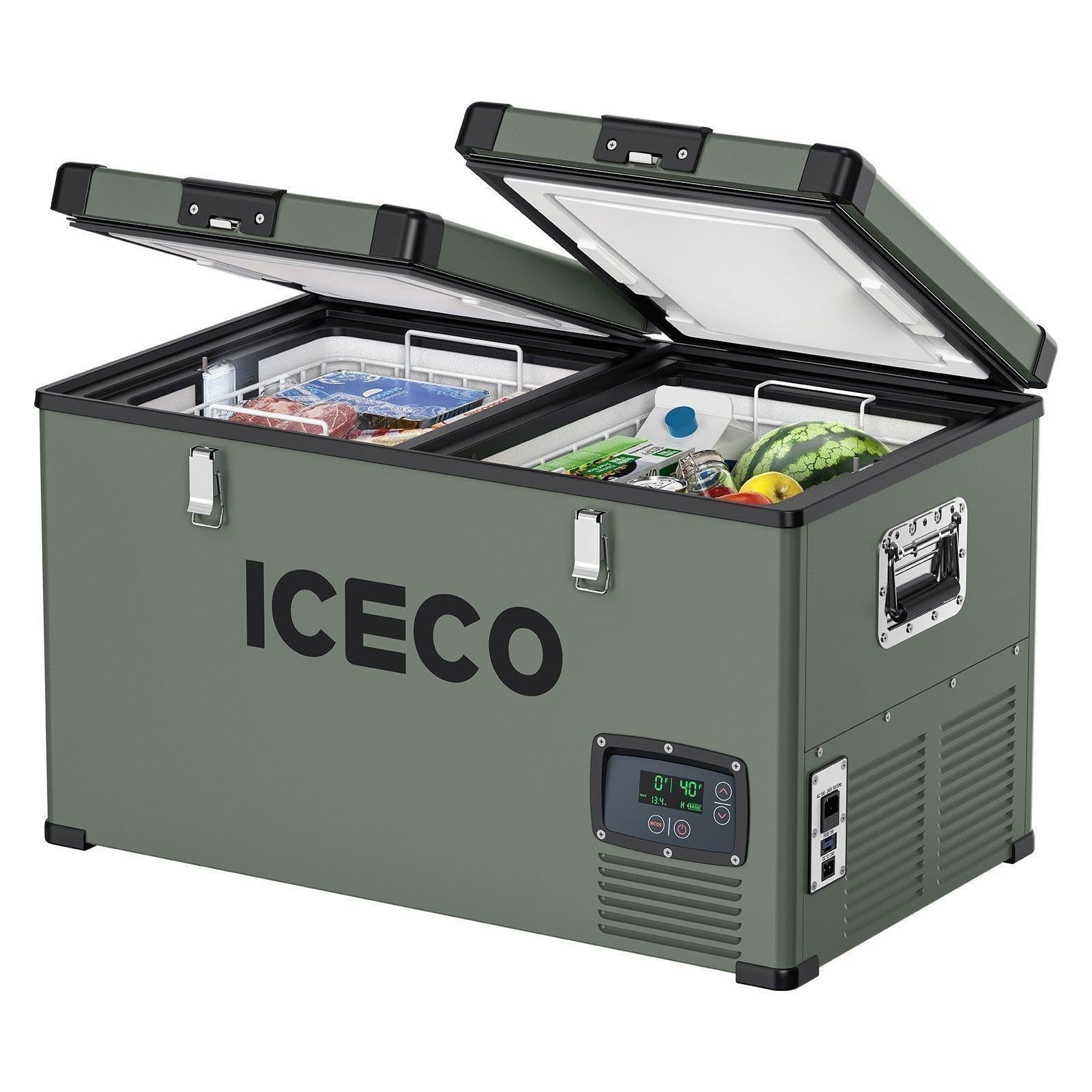 63.4QT VL60 Dual Zone Metal Fridge Freezer with Cover | ICECO-Portable Fridge-www.icecofreezesale.com