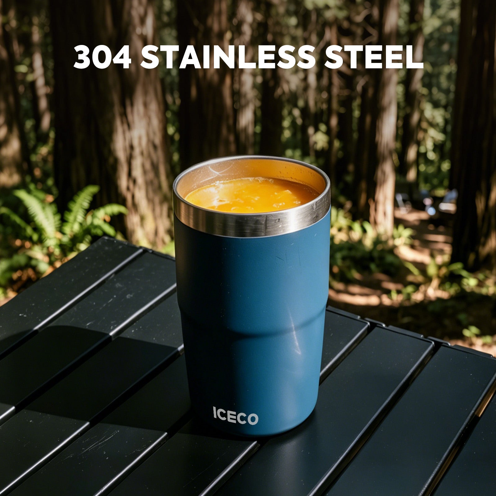2-Pack 8 oz Stackable Stainless Steel Tumbler Set | ICECO-accessories-www.icecofreezesale.com