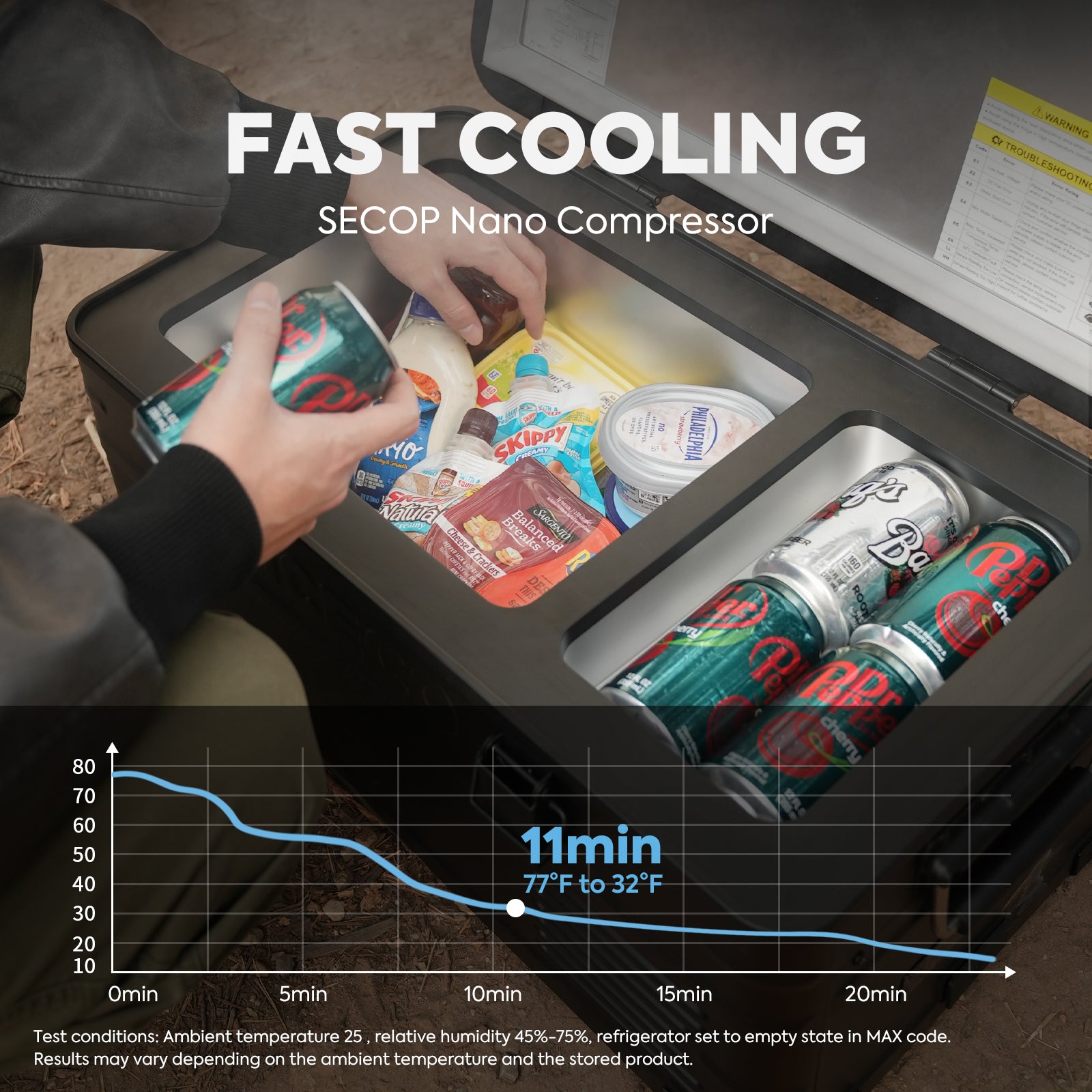 21QT APL20 Black Aluminum Freezer With PB1000 Power Station | ICECO-Portable Fridge-www.icecofreezesale.com
