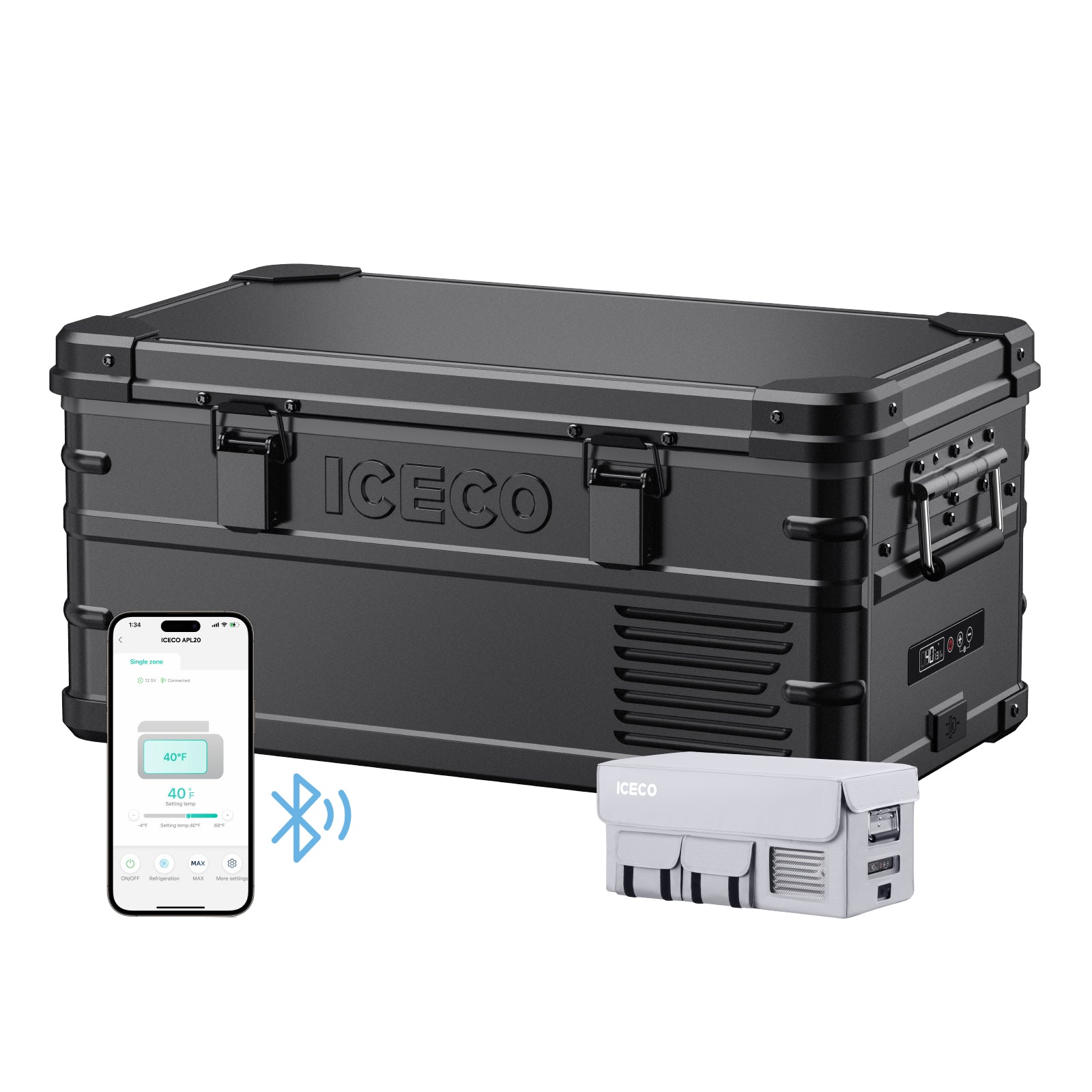 21QT APL20 Black Light Duty Aluminum Freezer Single Zone | ICECO-Portable Fridge-www.icecofreezesale.com
