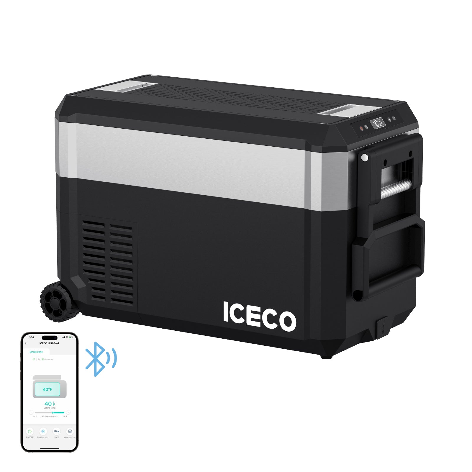40L JP Pro Wheeled Fridge With PB1000 Power Station & Cover-Portable Fridge-www.icecofreezesale.com