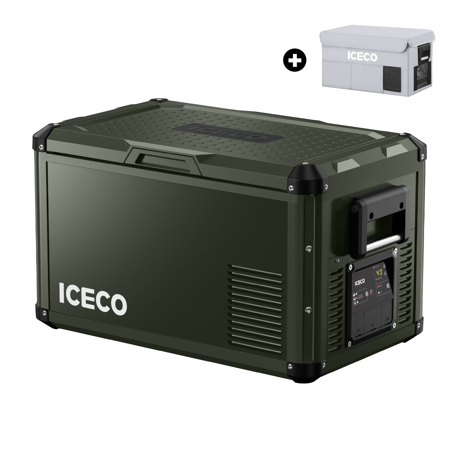 NEW！37QT VL35ProS Olive 12V Metal Single Zone Fridge Freezer | ICECO-Portable Fridge-www.icecofreezesale.com