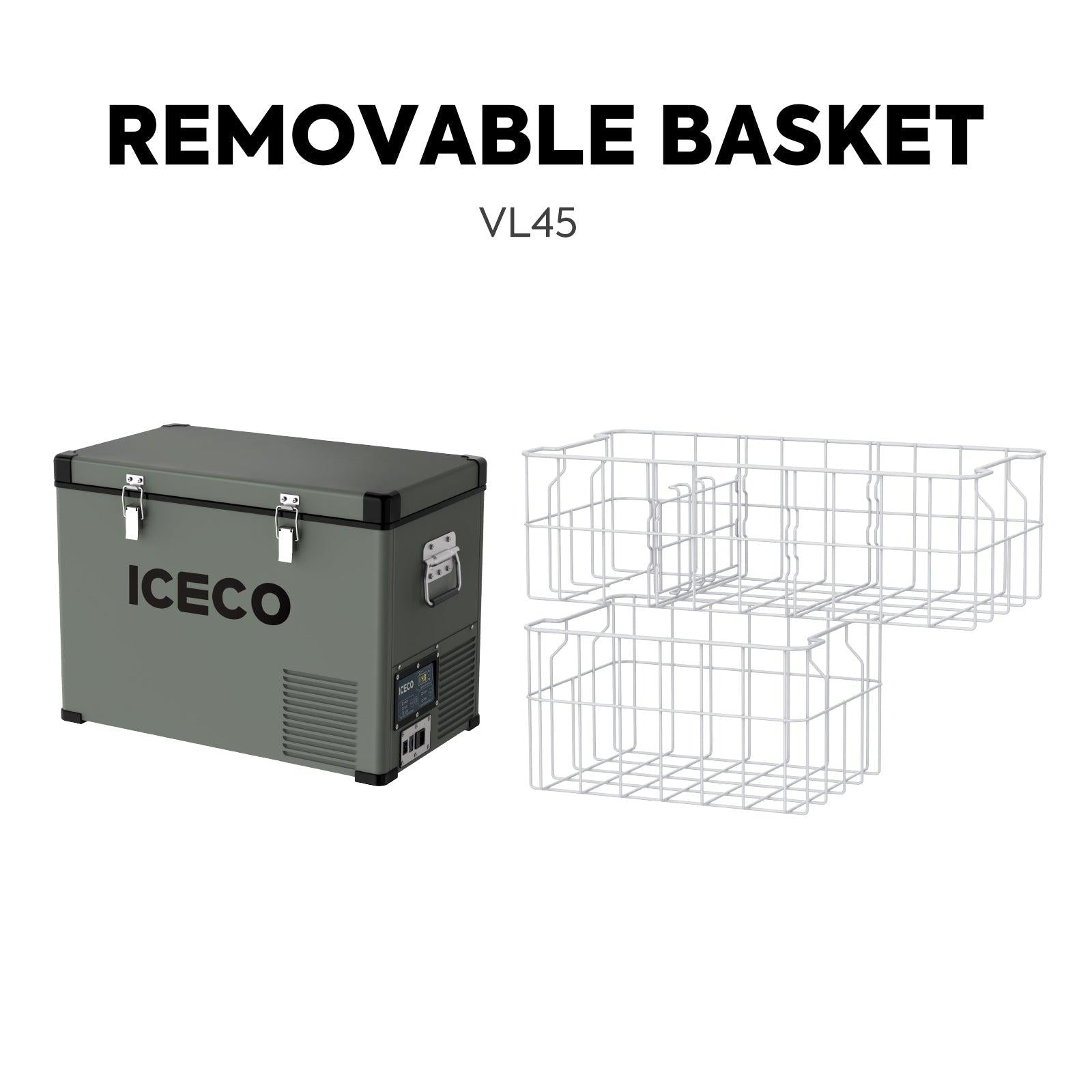 47.5QT VL45 Portable Fridge Single Zone Freezer With Magnetic Power Bank-Portable Fridge-www.icecofreezesale.com