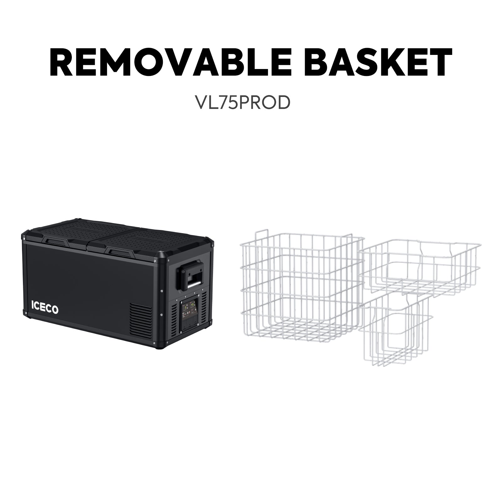 79.2QT VL75ProD Fridge Freezer with Camping Cot | ICECO-Portable Fridge-www.icecofreezesale.com