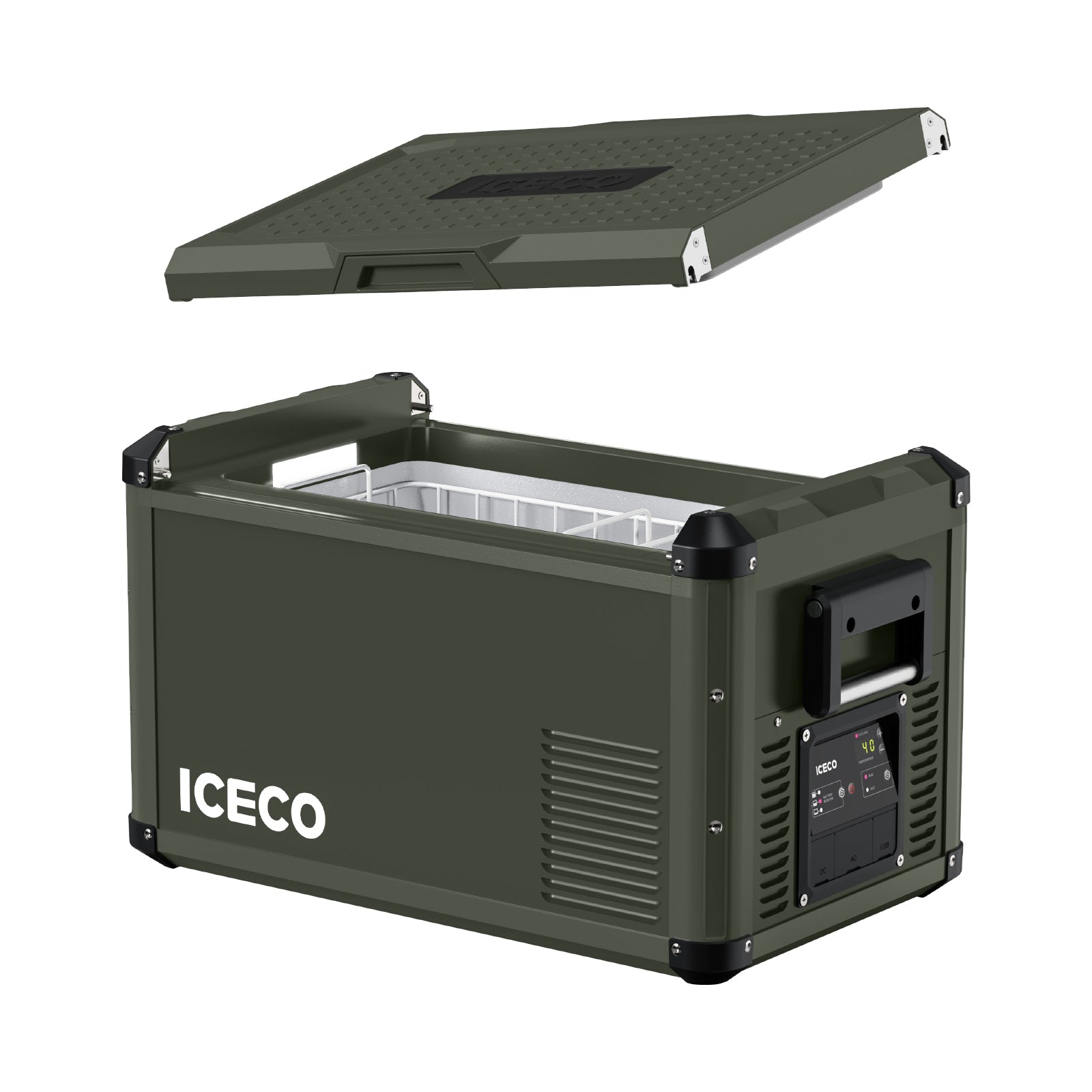 NEW！37QT VL35ProS Olive 12V Metal Single Zone Fridge Freezer | ICECO-Portable Fridge-www.icecofreezesale.com