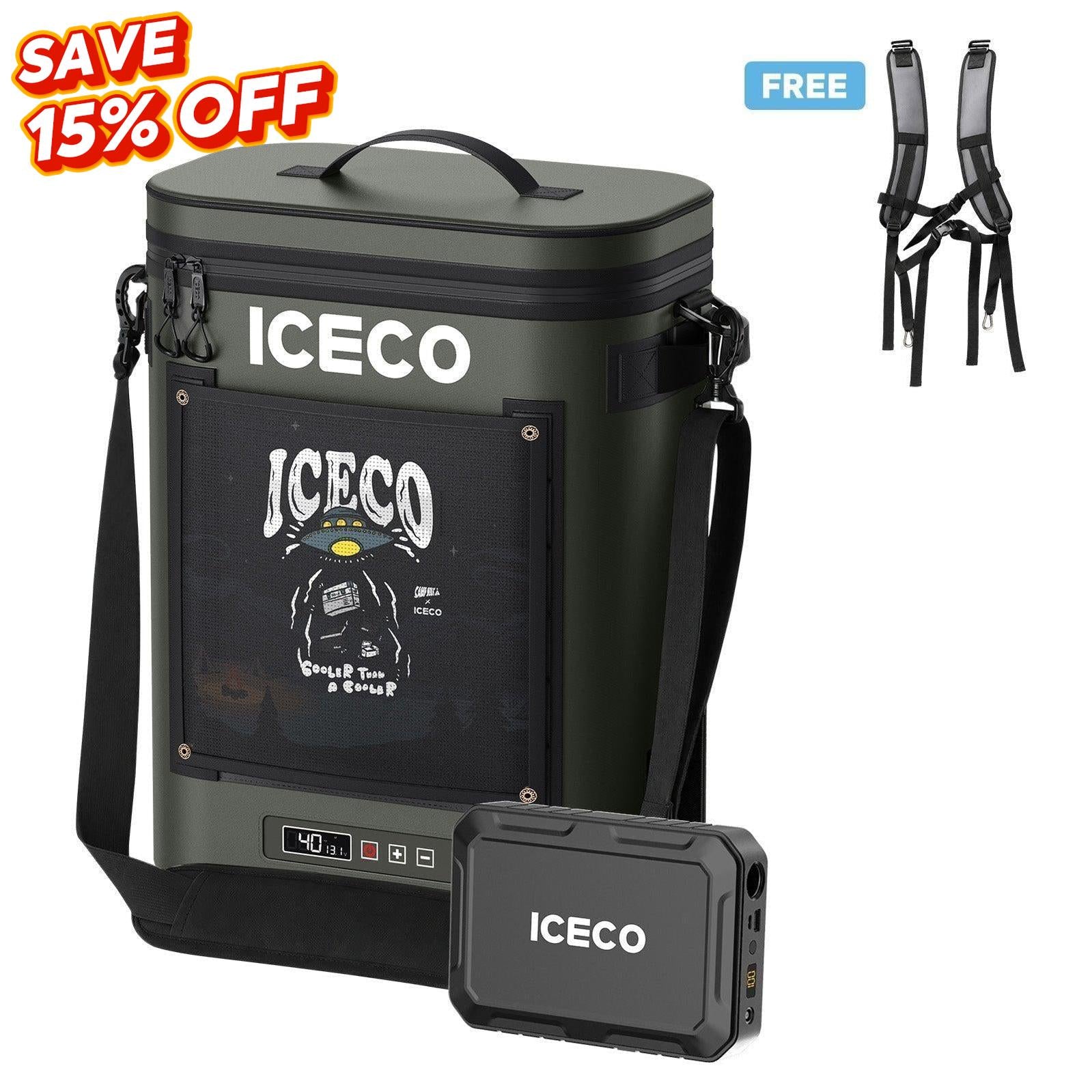 13.5QT GOPACK12 Single Zone 12V Ice-Free Portable Freezer | ICECO-Portable Fridge-www.icecofreezesale.com