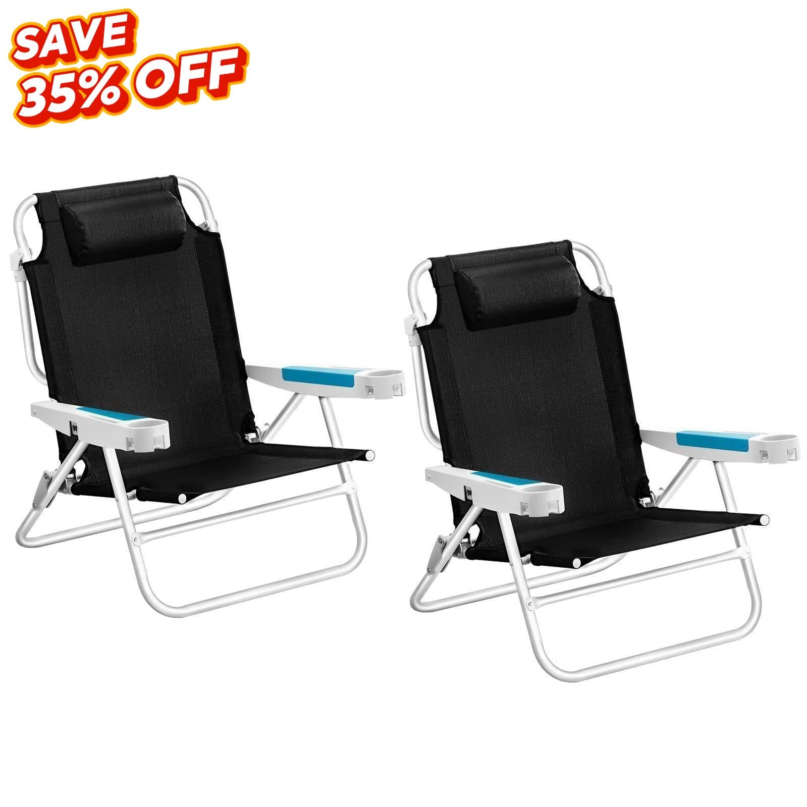 Upgraded 5 position backpack Beach Chair-www.icecofreezesale.com