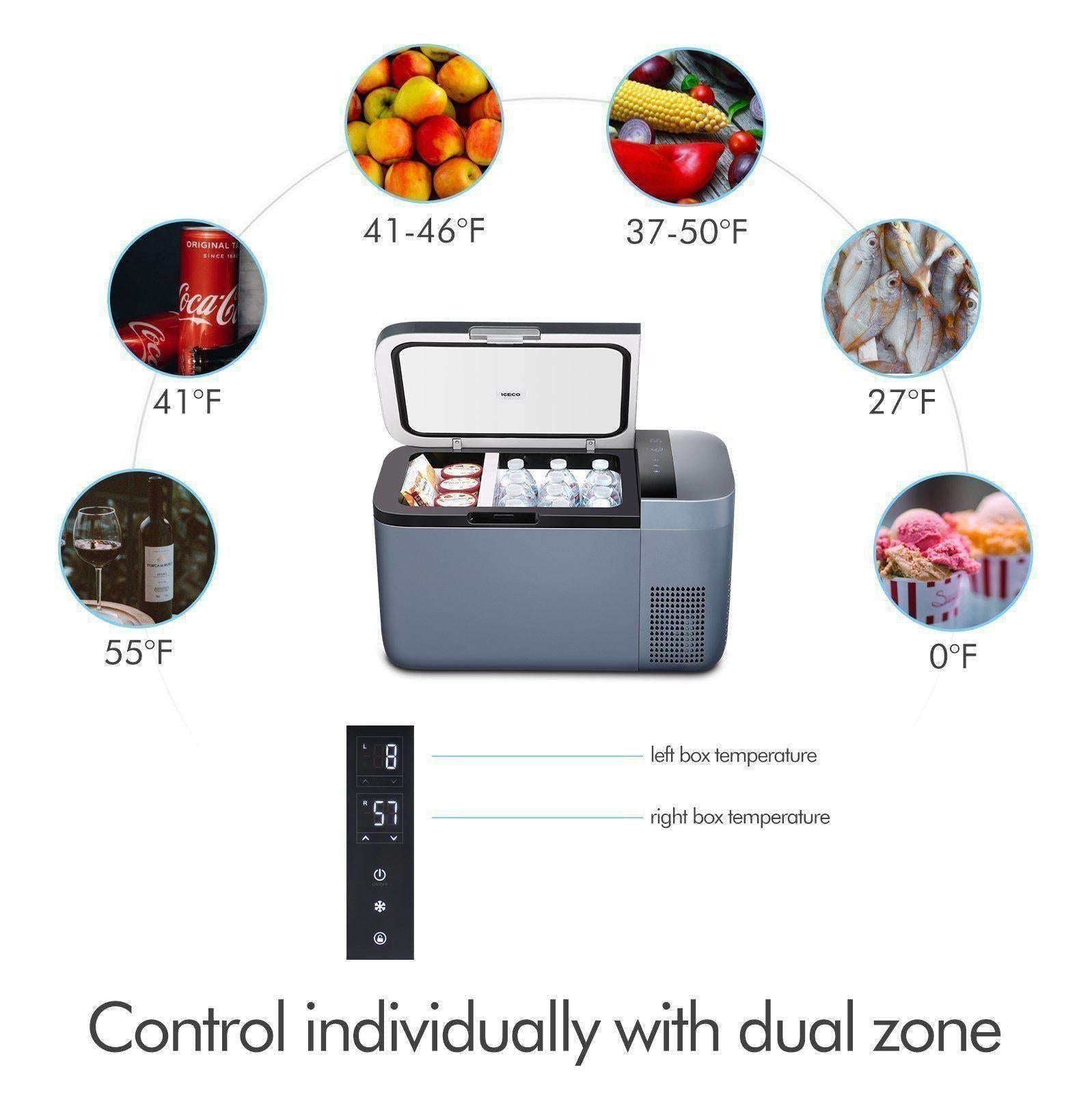 ICECO 21QT GO20 Dual Zone Fridge Freezer | ICECO - www.icecofreezesale.com