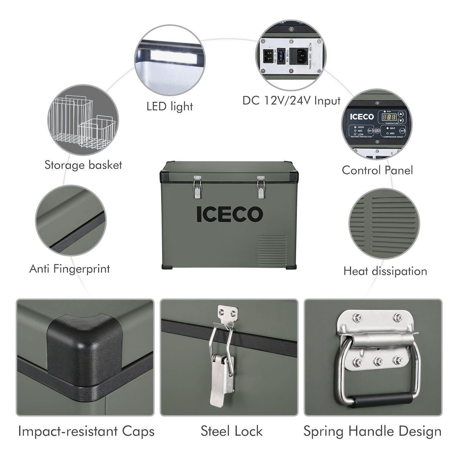 ICECO VL45 12V Refrigerator Single Zone With Cover